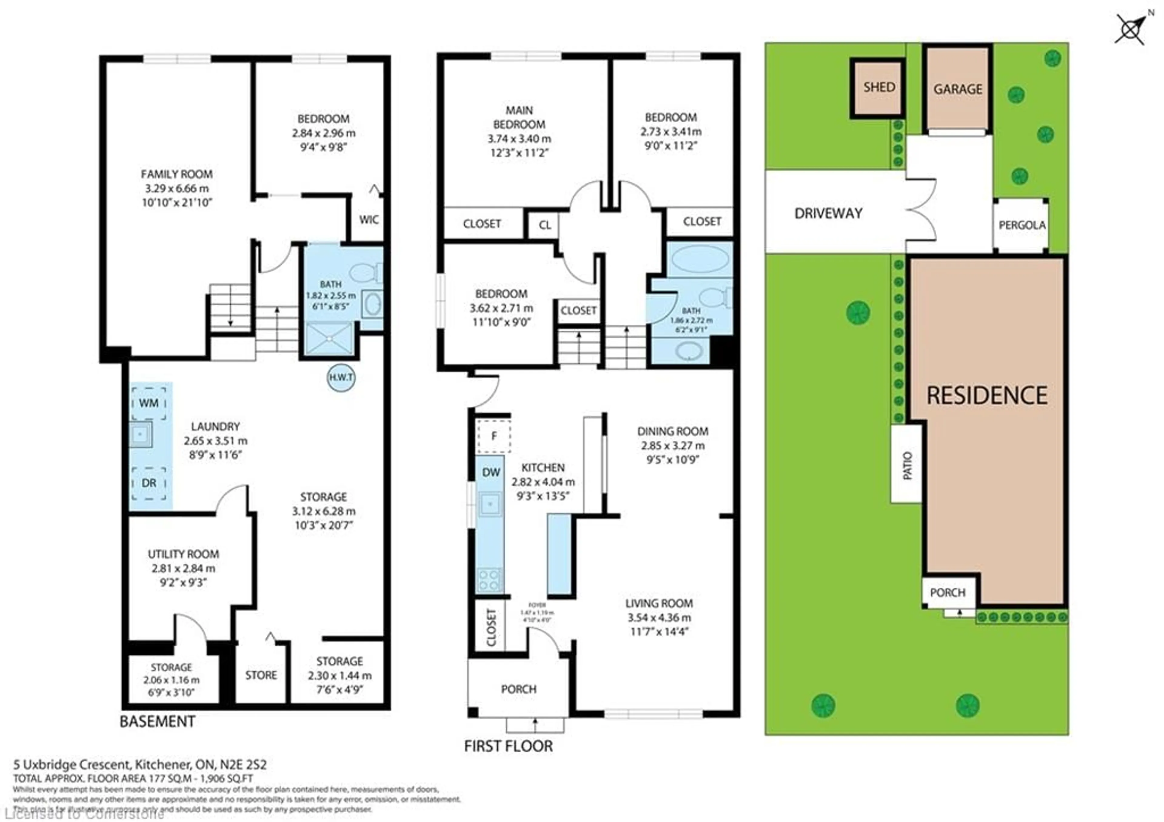 Floor plan for 5 Uxbridge Cres, Kitchener Ontario N2E 2S2