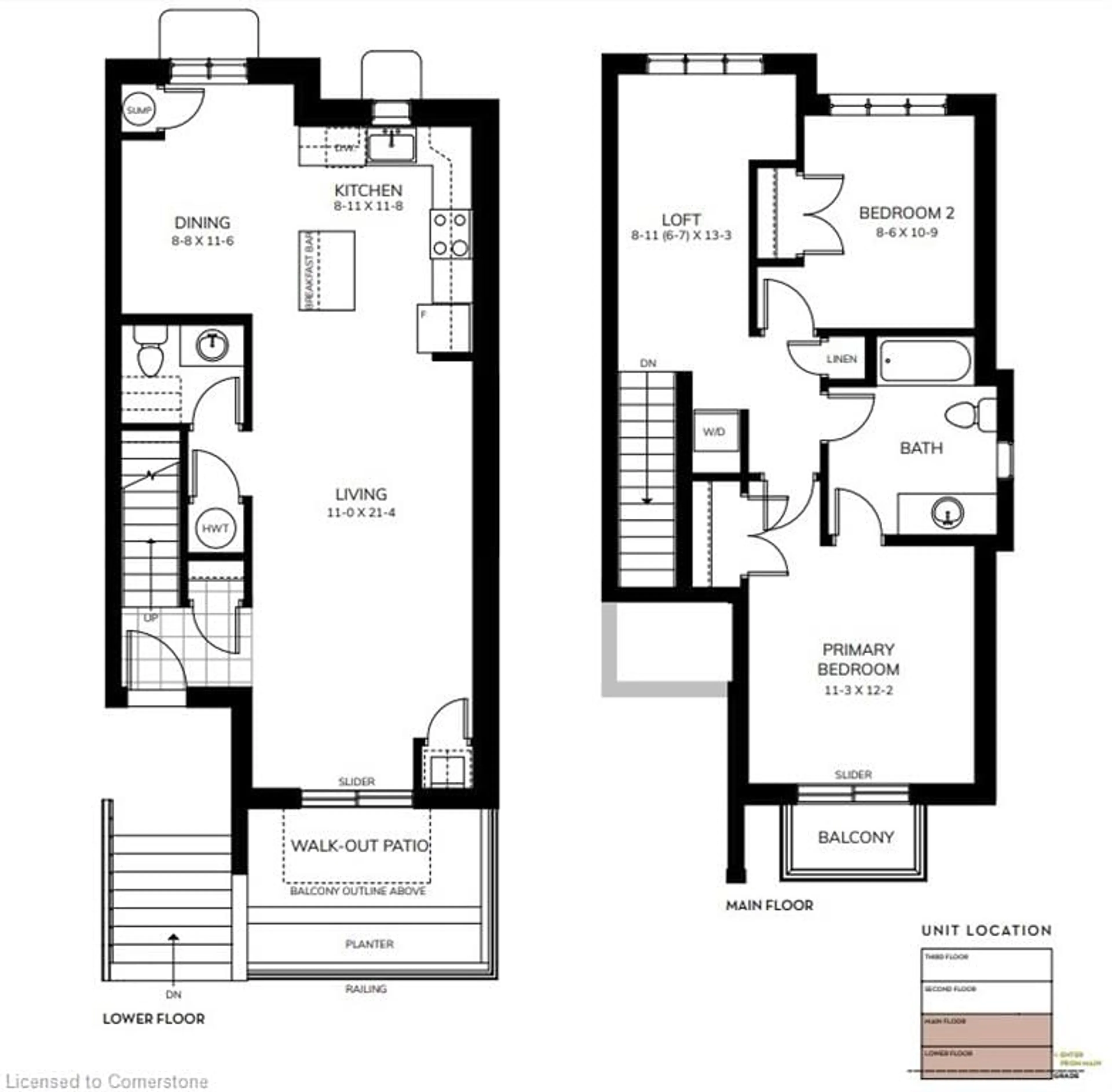Floor plan for 410 Northfield Dr #C1, Waterloo Ontario N2L 0A6