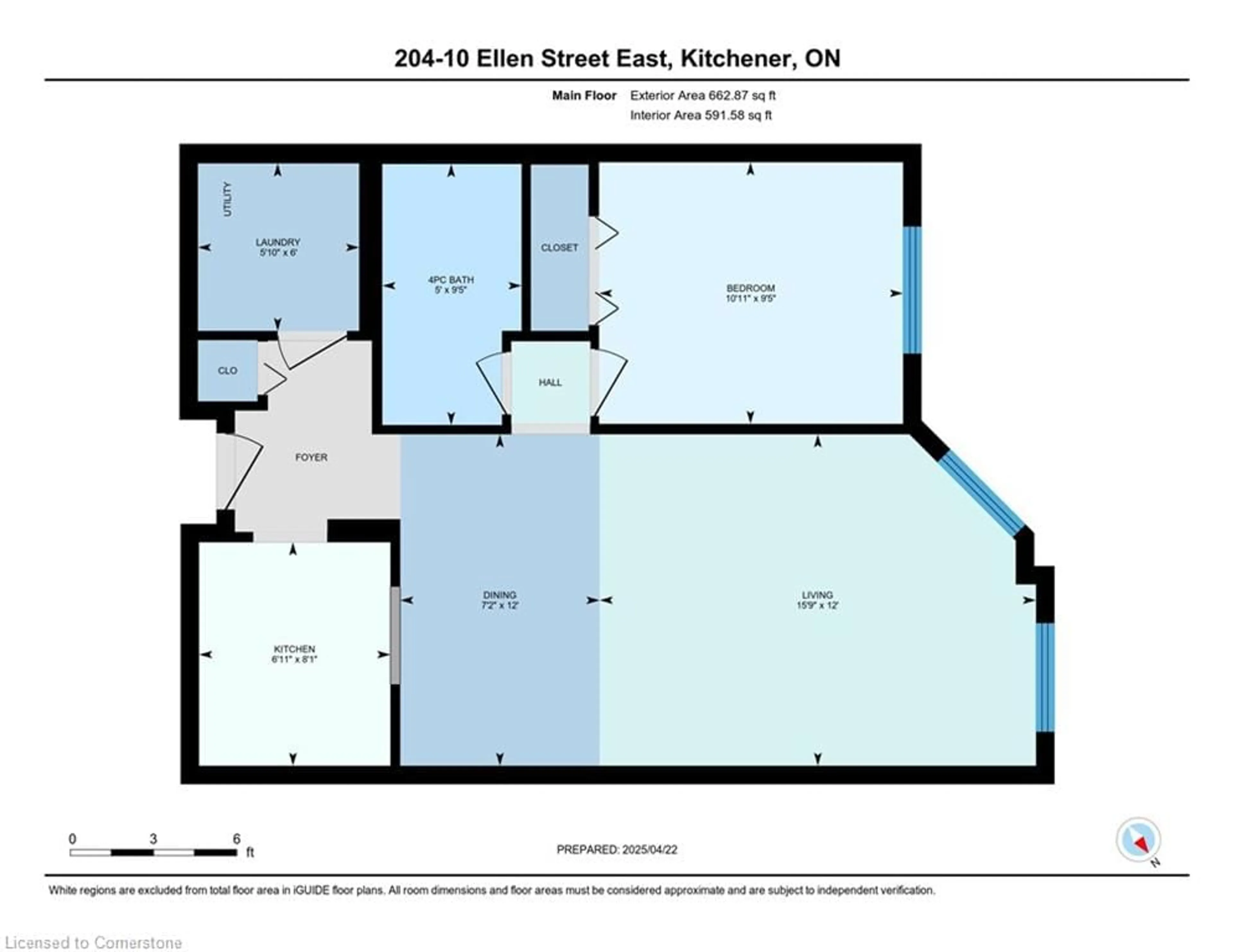 Floor plan for 10 Ellen St #204, Kitchener Ontario N2M 6R8
