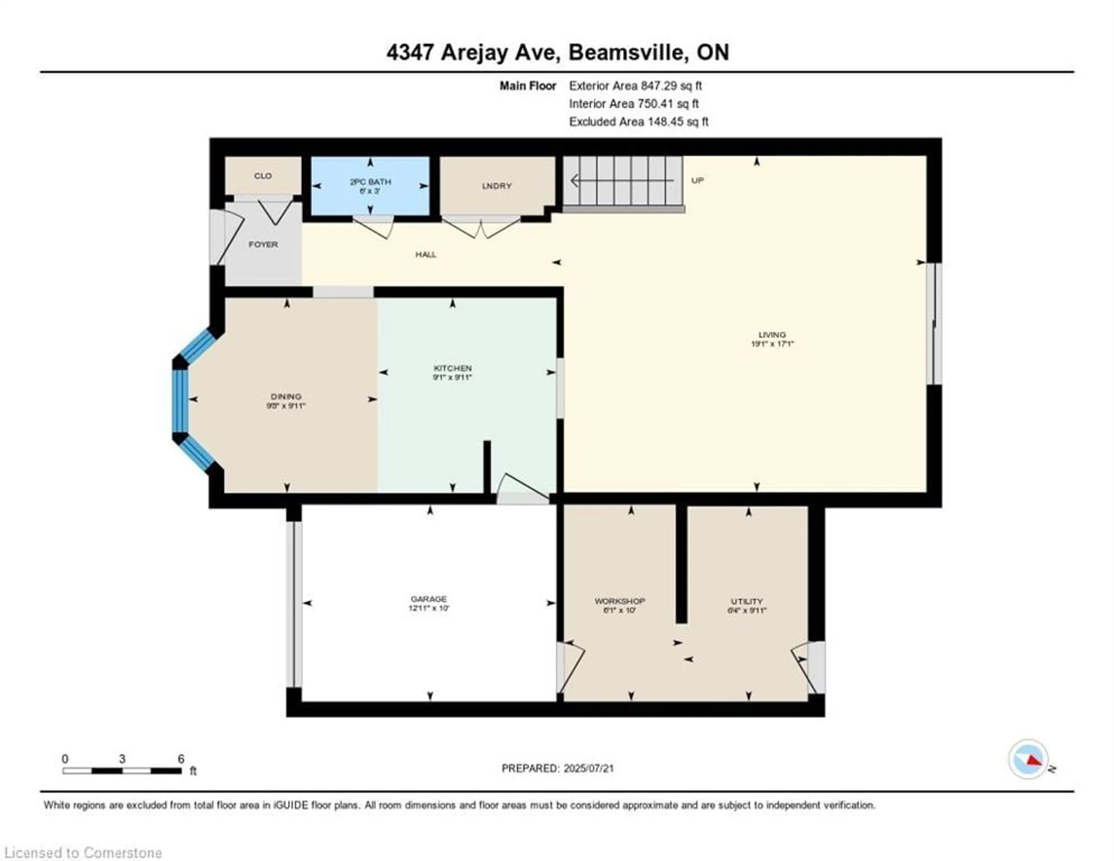 Floor plan for 4347 Arejay Ave, Lincoln Ontario L3J 0P4