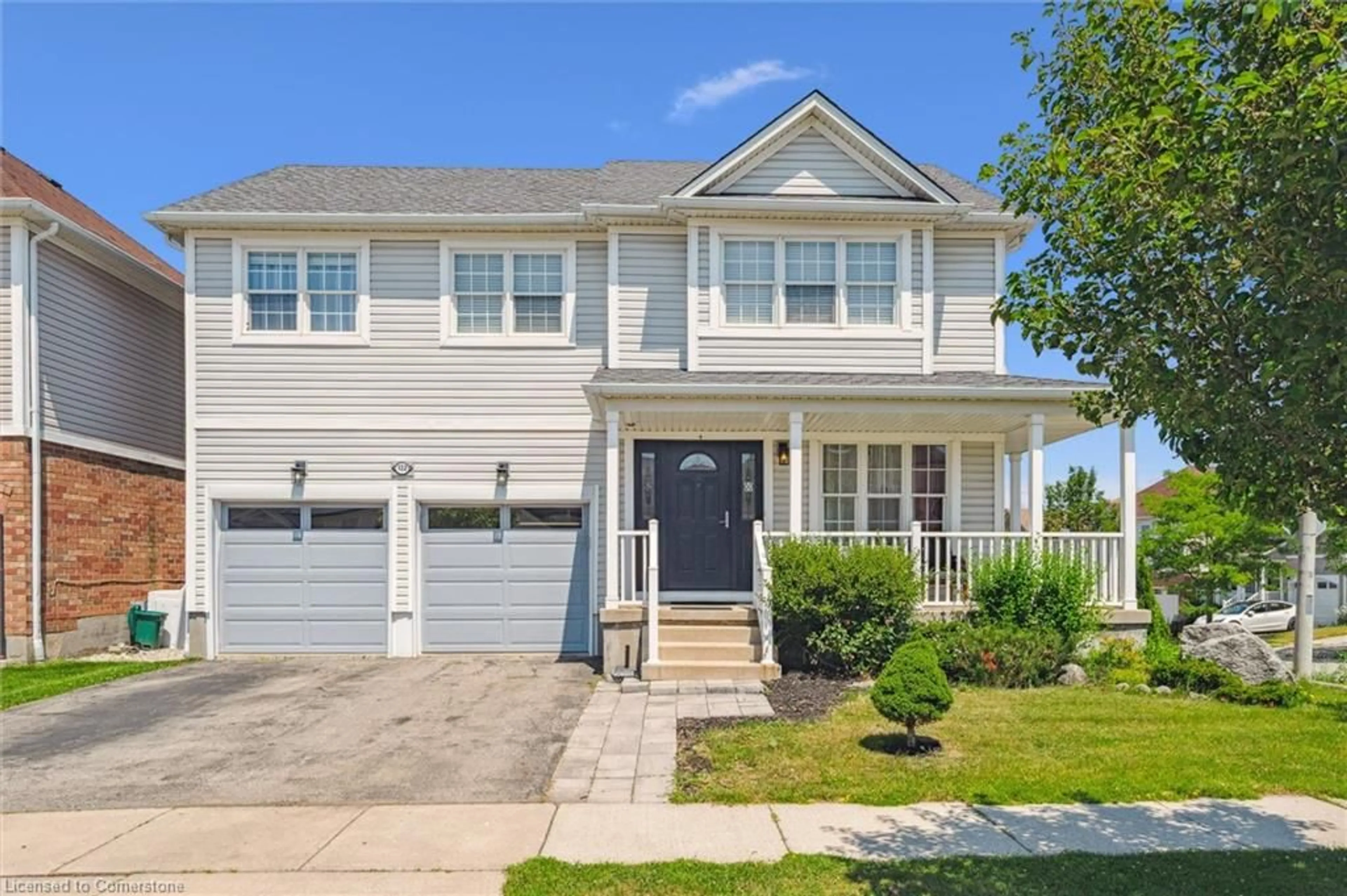Home with vinyl exterior material, street for 132 Carpenter Rd, Cambridge Ontario N1P 1J7