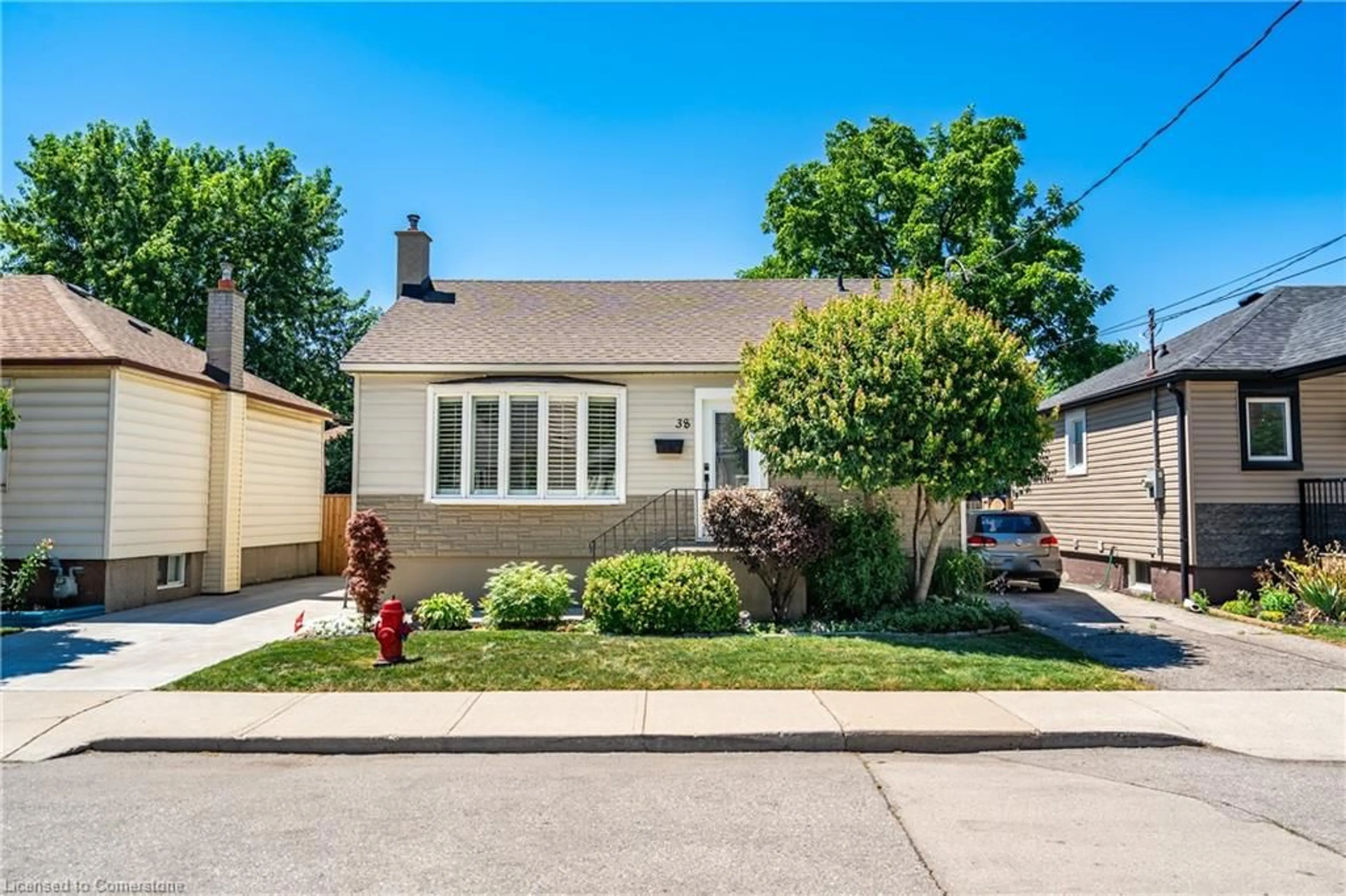 Home with vinyl exterior material, street for 38 Salem Ave, Hamilton Ontario L9A 3V9