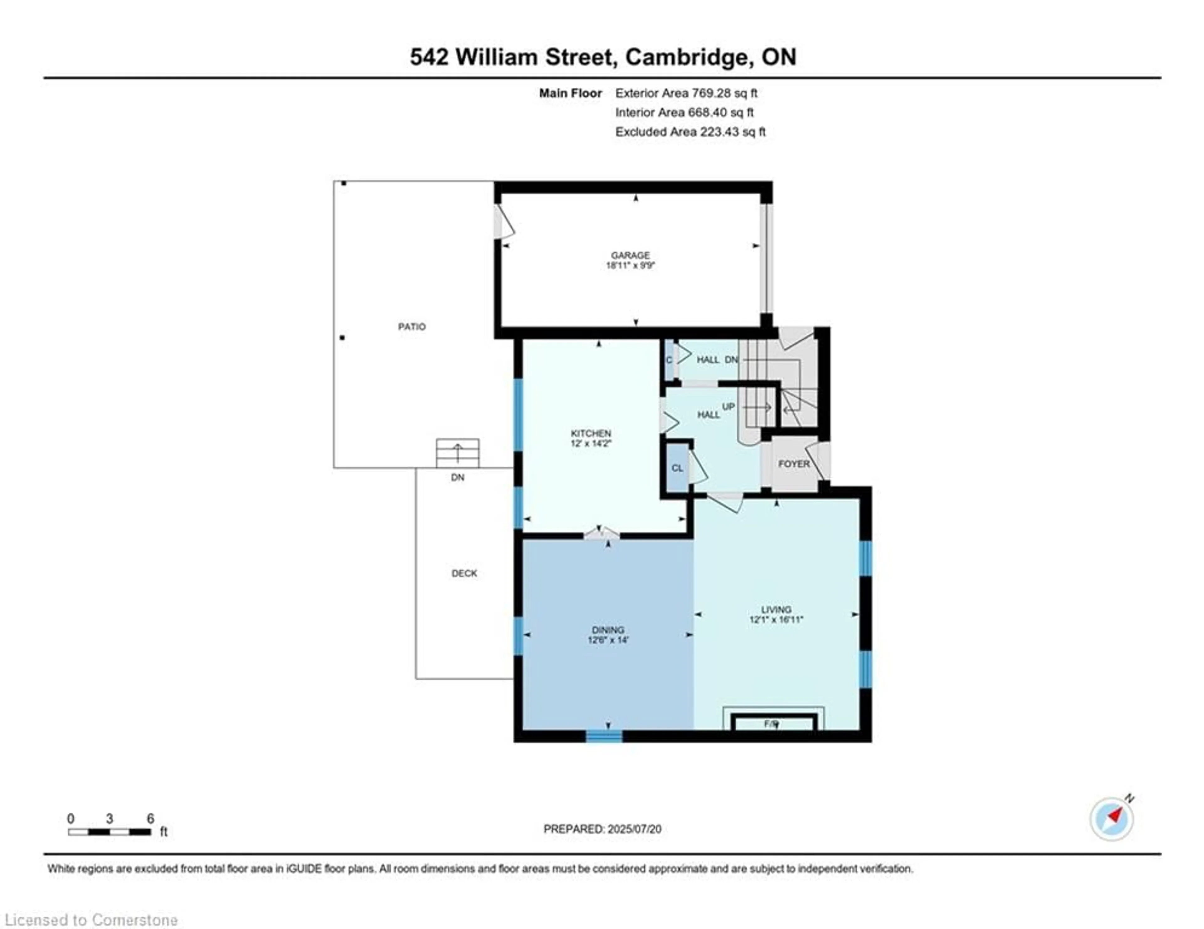 Floor plan for 542 William St, Cambridge Ontario N3H 3W7