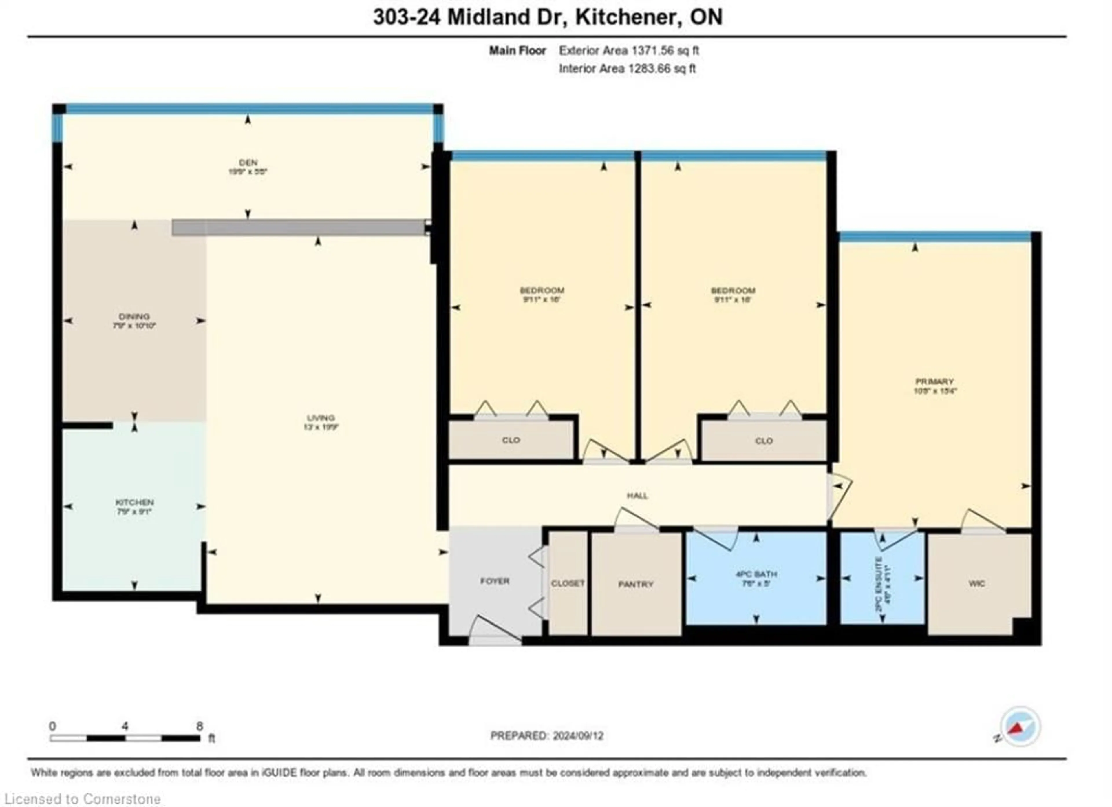 Floor plan for 24 Midland Dr #303, Kitchener Ontario N2A 2A8