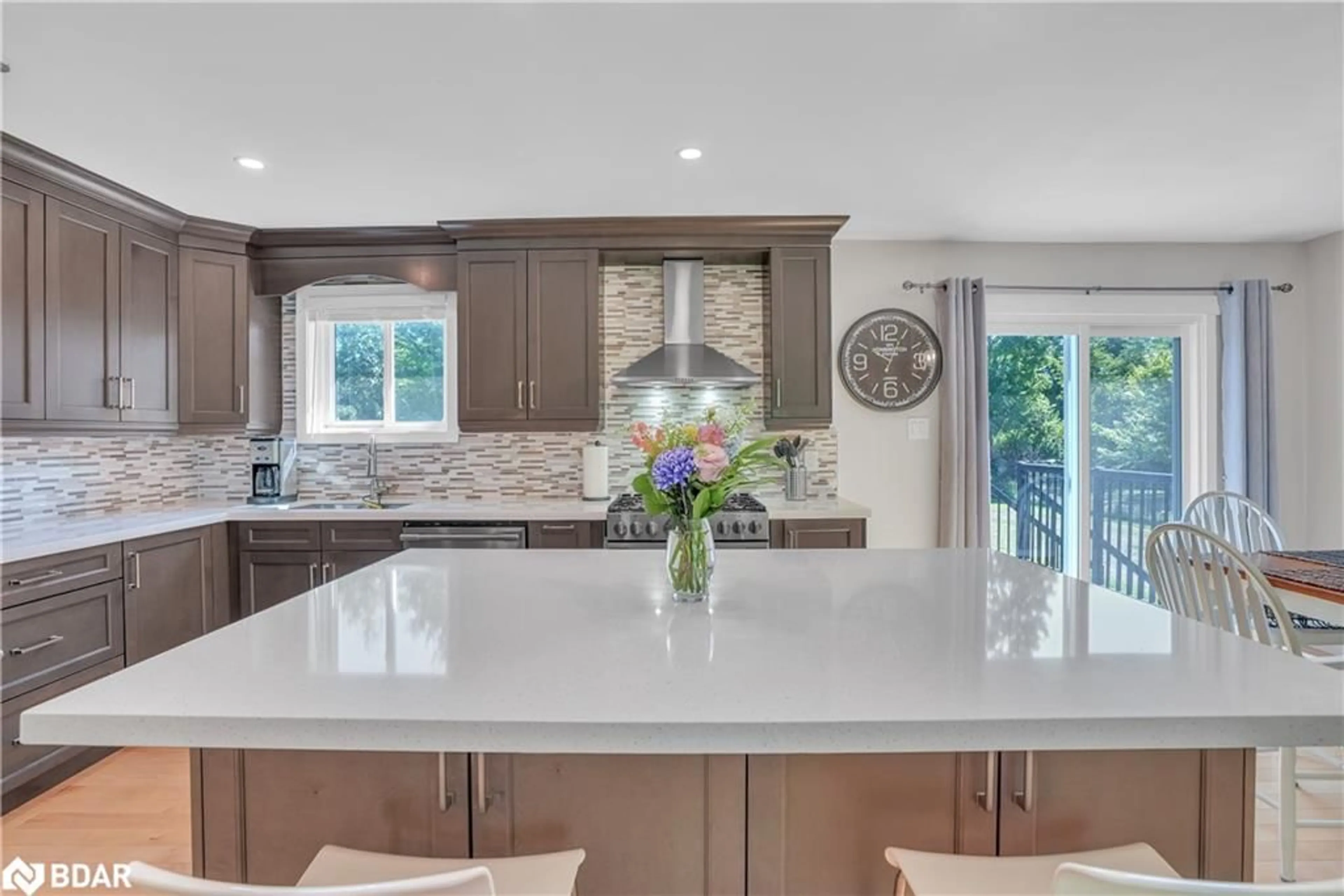 Contemporary kitchen, ceramic/tile floor for 23 Spencer Trail, Shanty Bay Ontario L0L 2L0