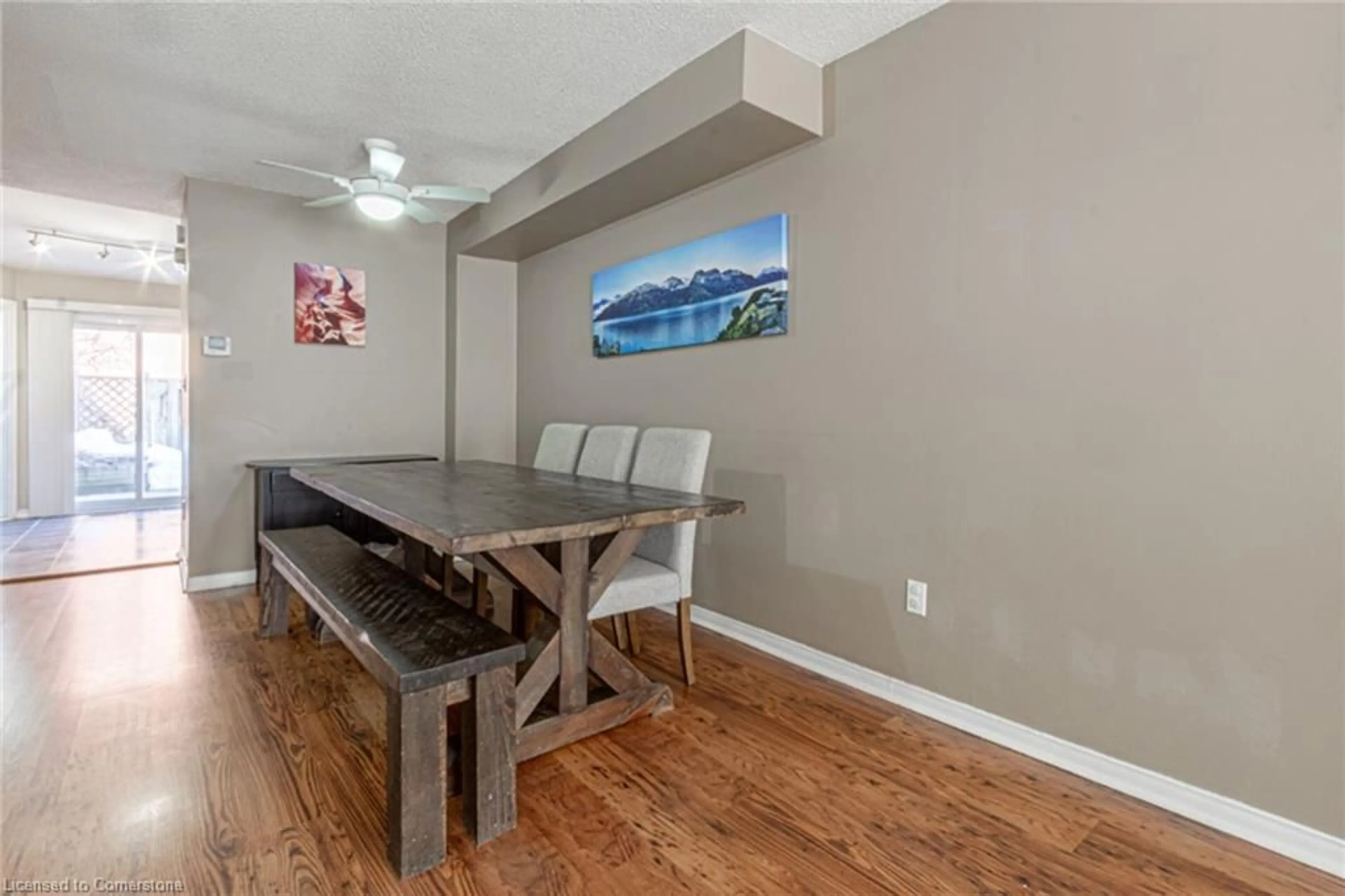 Dining room, wood/laminate floor for 895 Maple Ave #509, Burlington Ontario L7S 2H7