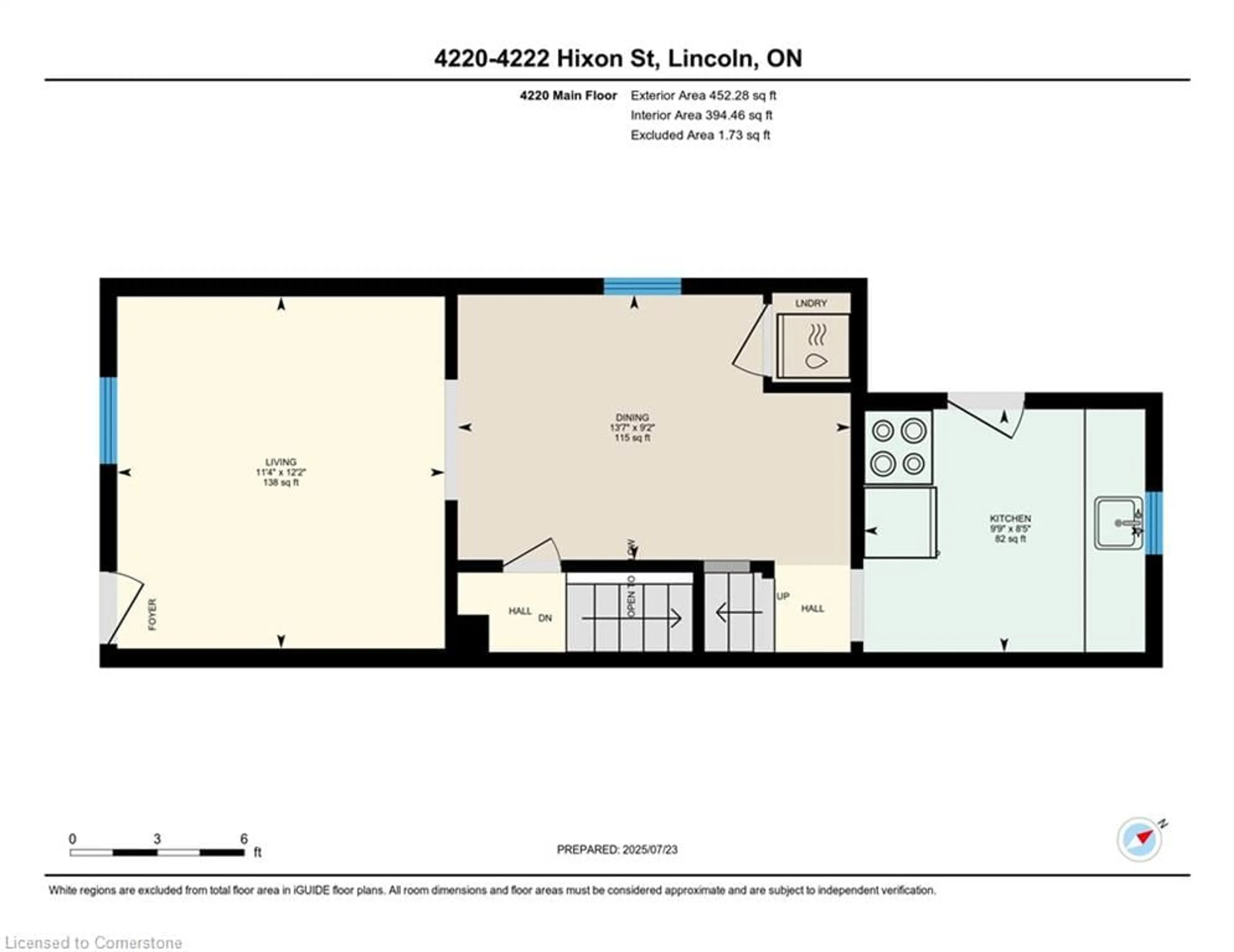 Floor plan for 4220-4222 Hixon St, Beamsville Ontario L3J 0L6