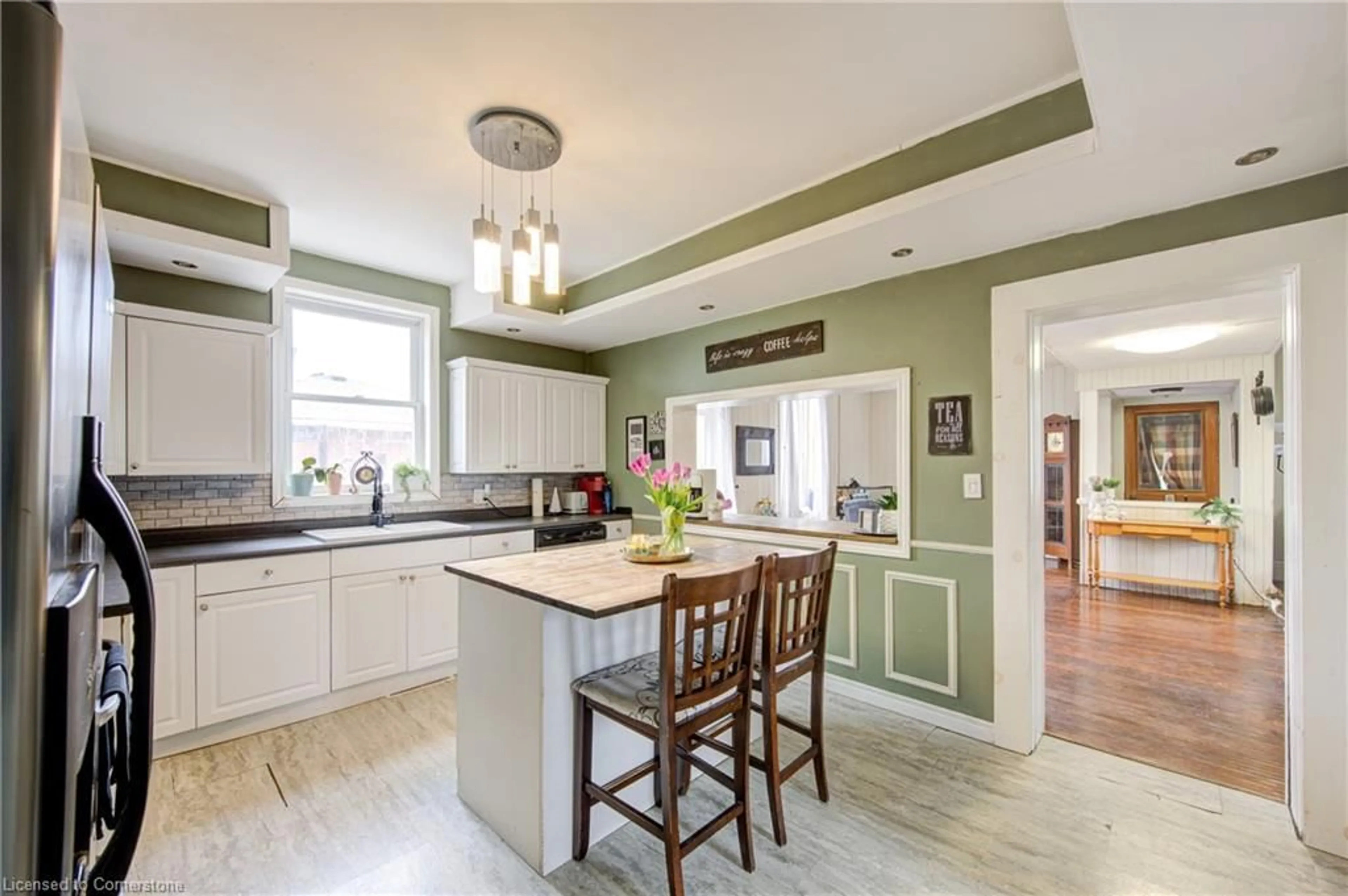 Open concept kitchen, ceramic/tile floor for 137 Wellington St, Mitchell Ontario N0K 1N0