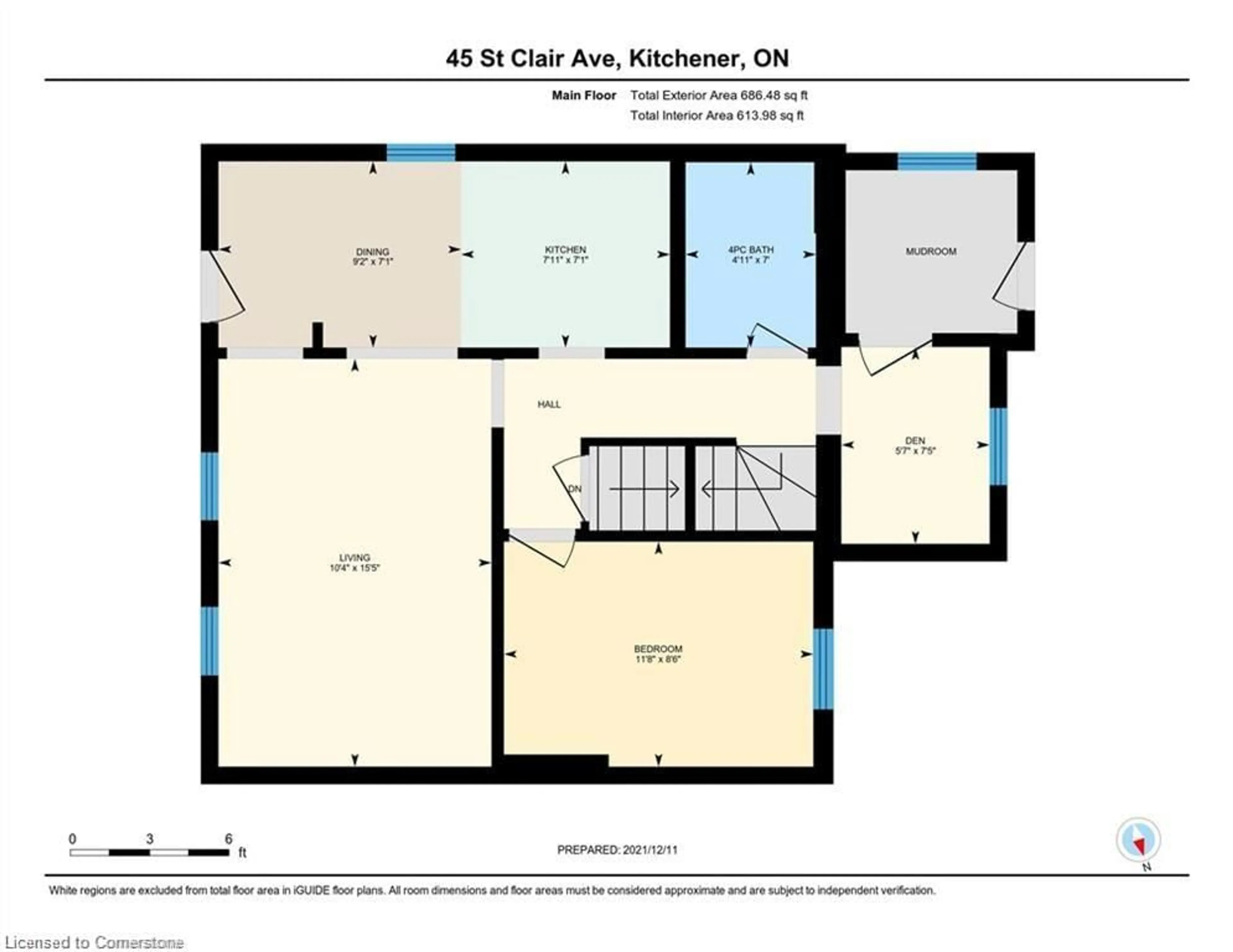 Floor plan for 45 St Clair Ave, Kitchener Ontario N2M 3Z5