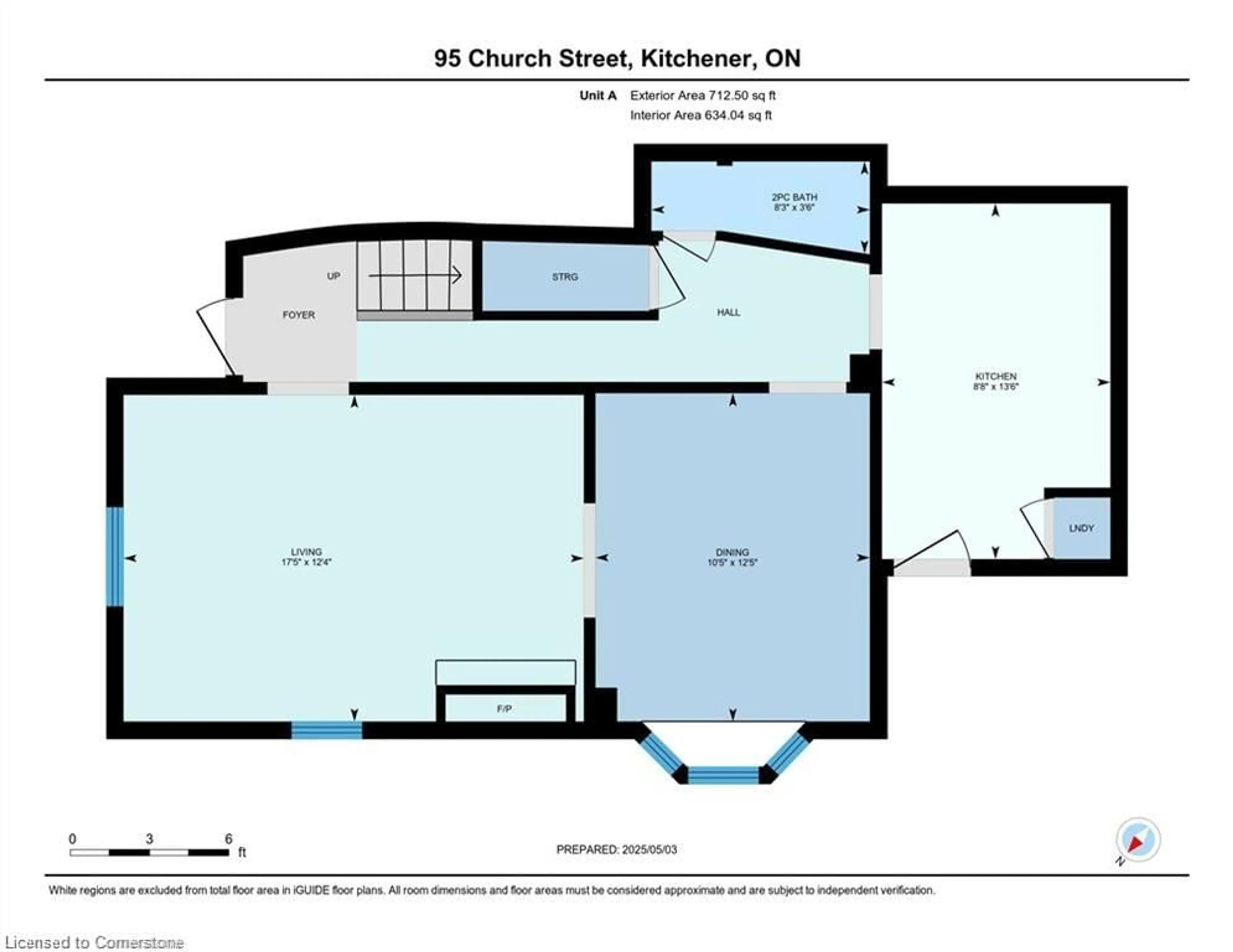 Floor plan for 95 Church St, Kitchener Ontario N2G 2S3