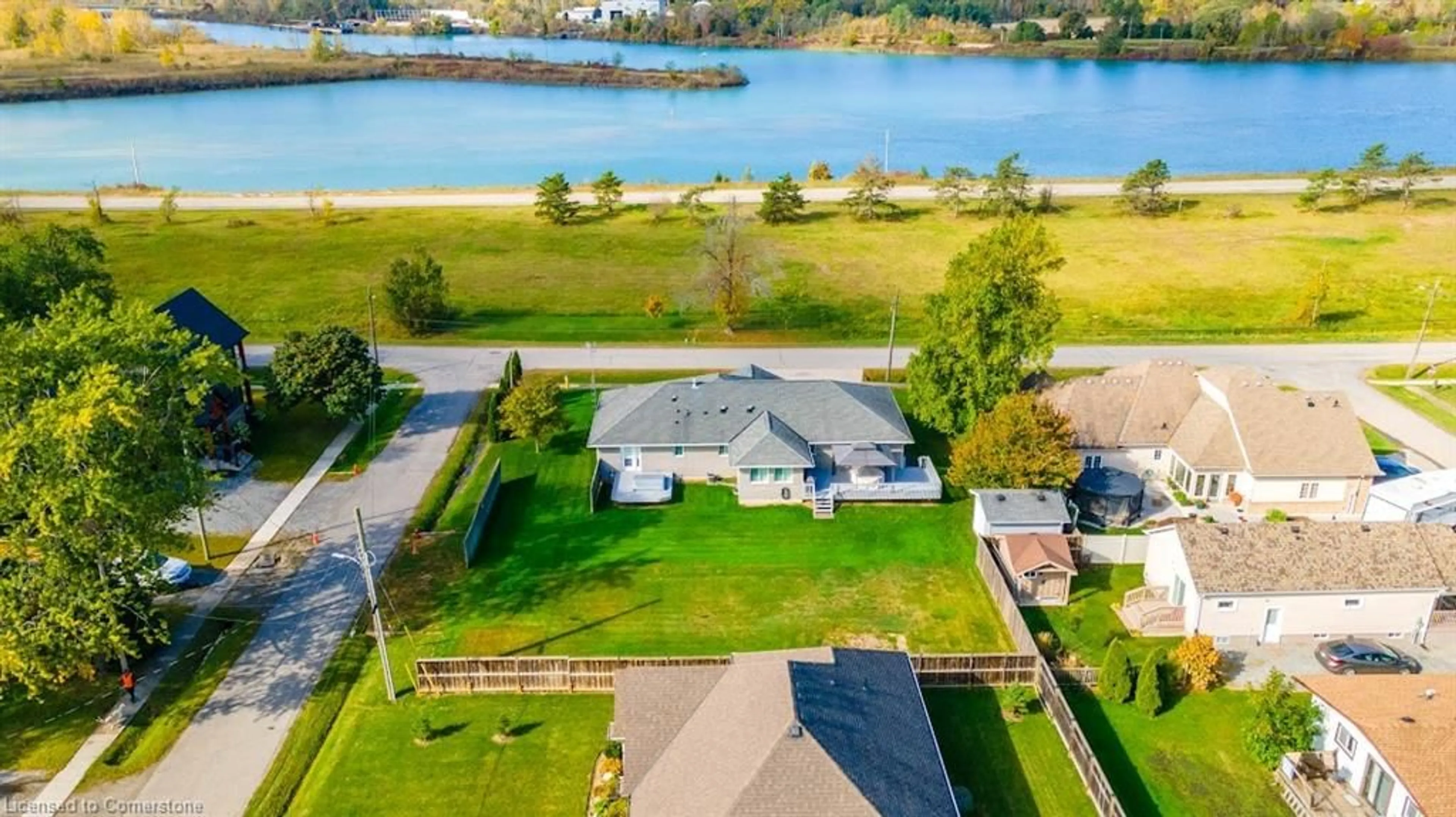 A pic from outside/outdoor area/front of a property/back of a property/a pic from drone, water/lake/river/ocean view for 24 South Main St, Port Robinson Ontario L0S 1K0