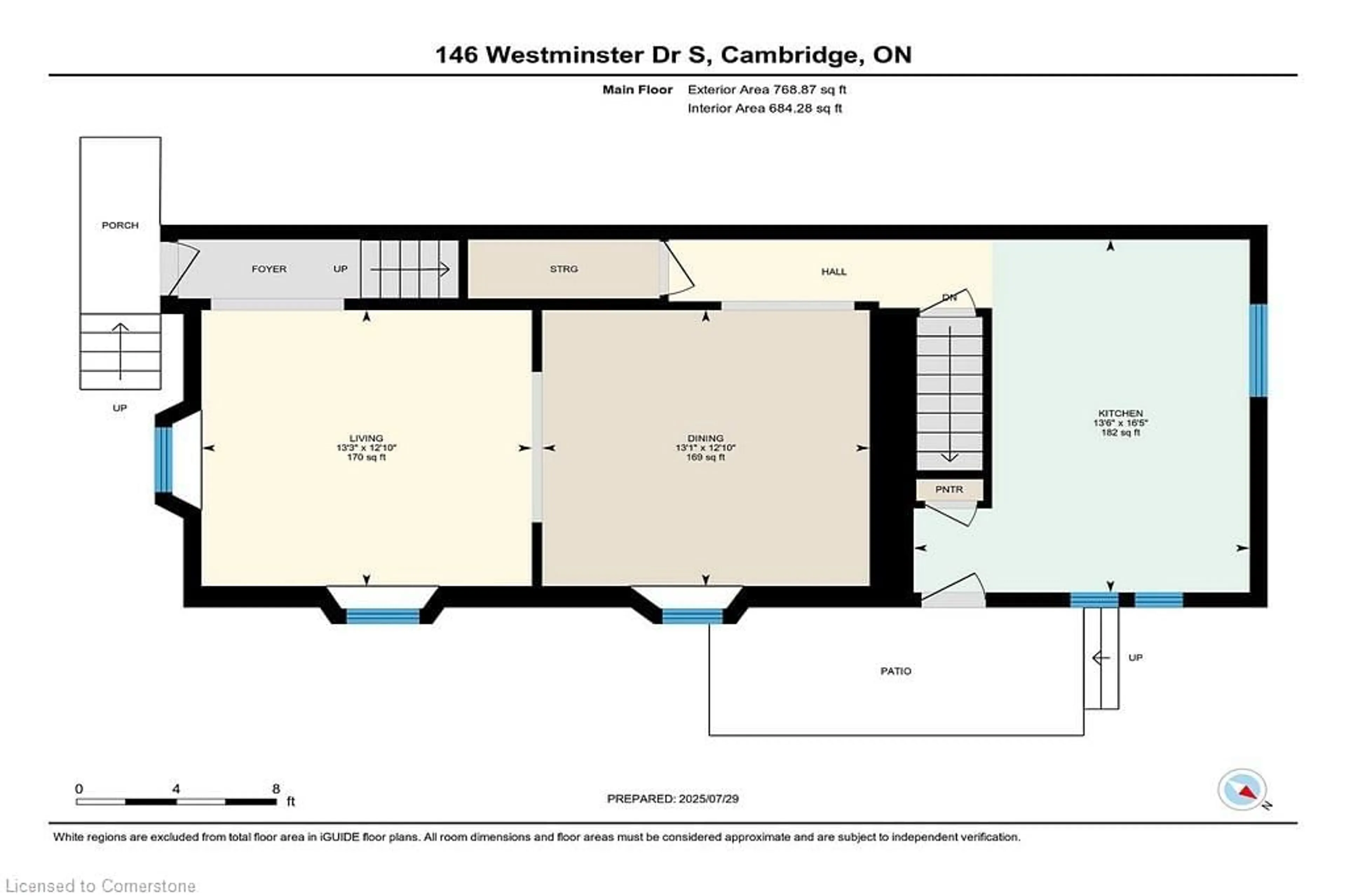 Floor plan for 146 Westminster Dr, Cambridge Ontario N3H 1S8