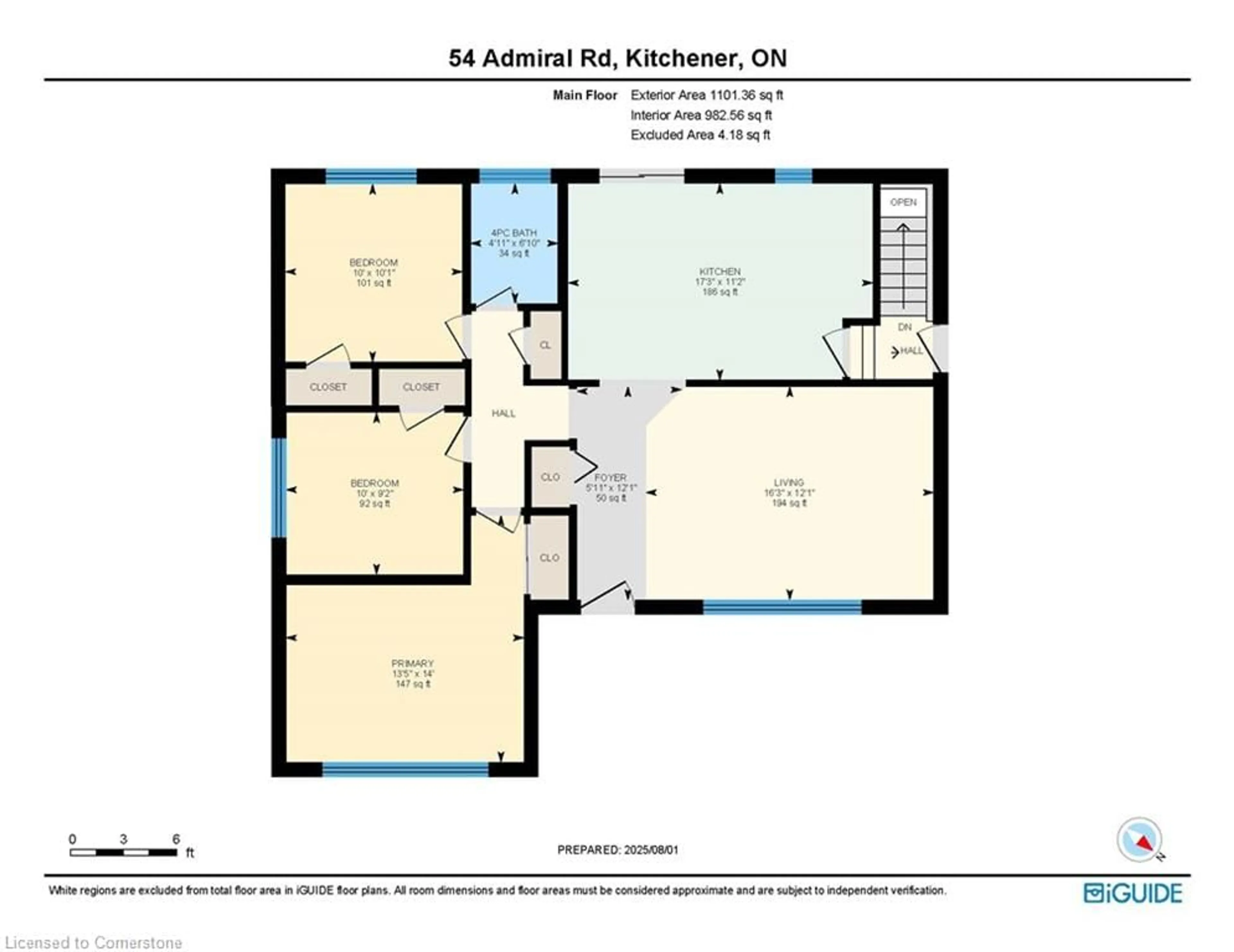 Floor plan for 54 Admiral Rd, Kitchener Ontario N2M 1R1