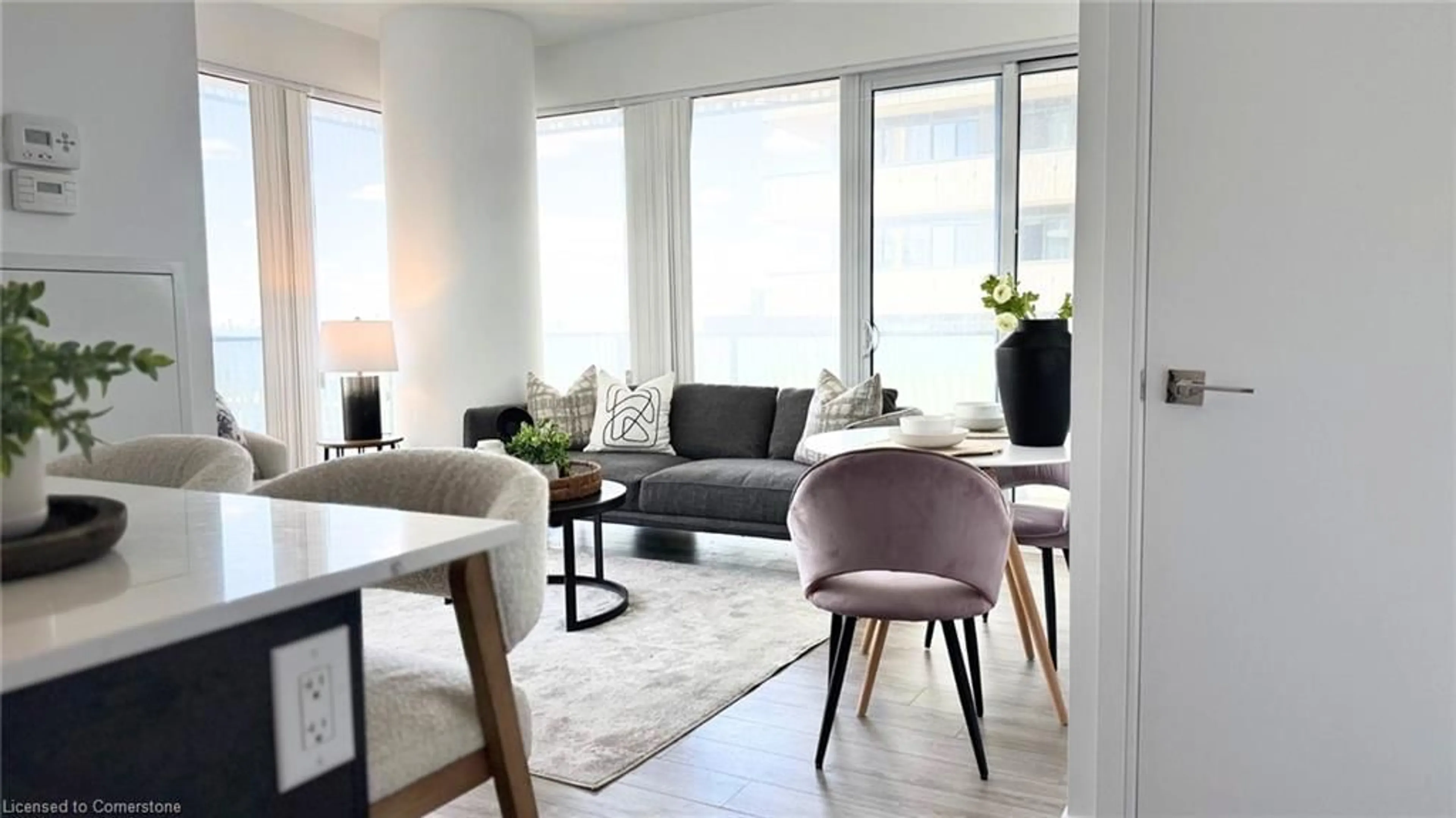 Living room with furniture, unknown for 42 Charles St #2409, Toronto Ontario M4Y 1N3