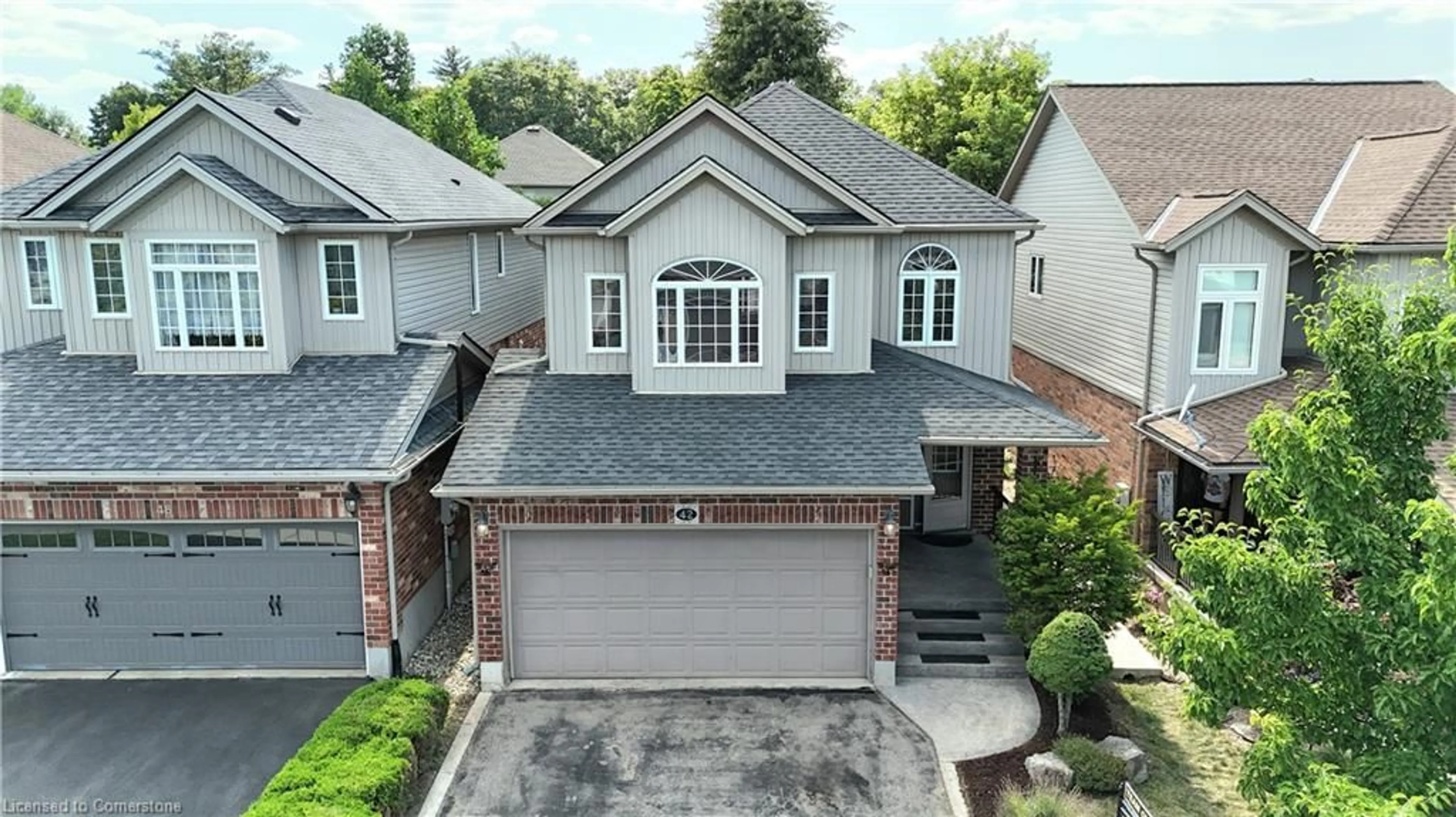 A pic from outside/outdoor area/front of a property/back of a property/a pic from drone, street for 42 Bridleridge St, Kitchener Ontario N2P 2V1