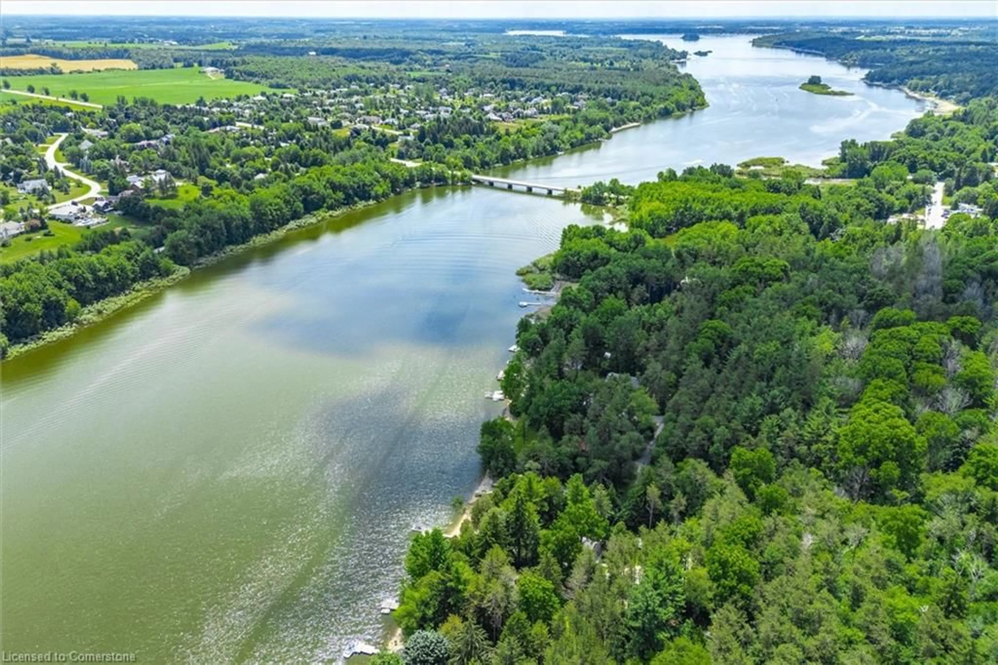 A pic from outside/outdoor area/front of a property/back of a property/a pic from drone, water/lake/river/ocean view for 1015 Tenth St, Belwood Ontario N0B 1J0
