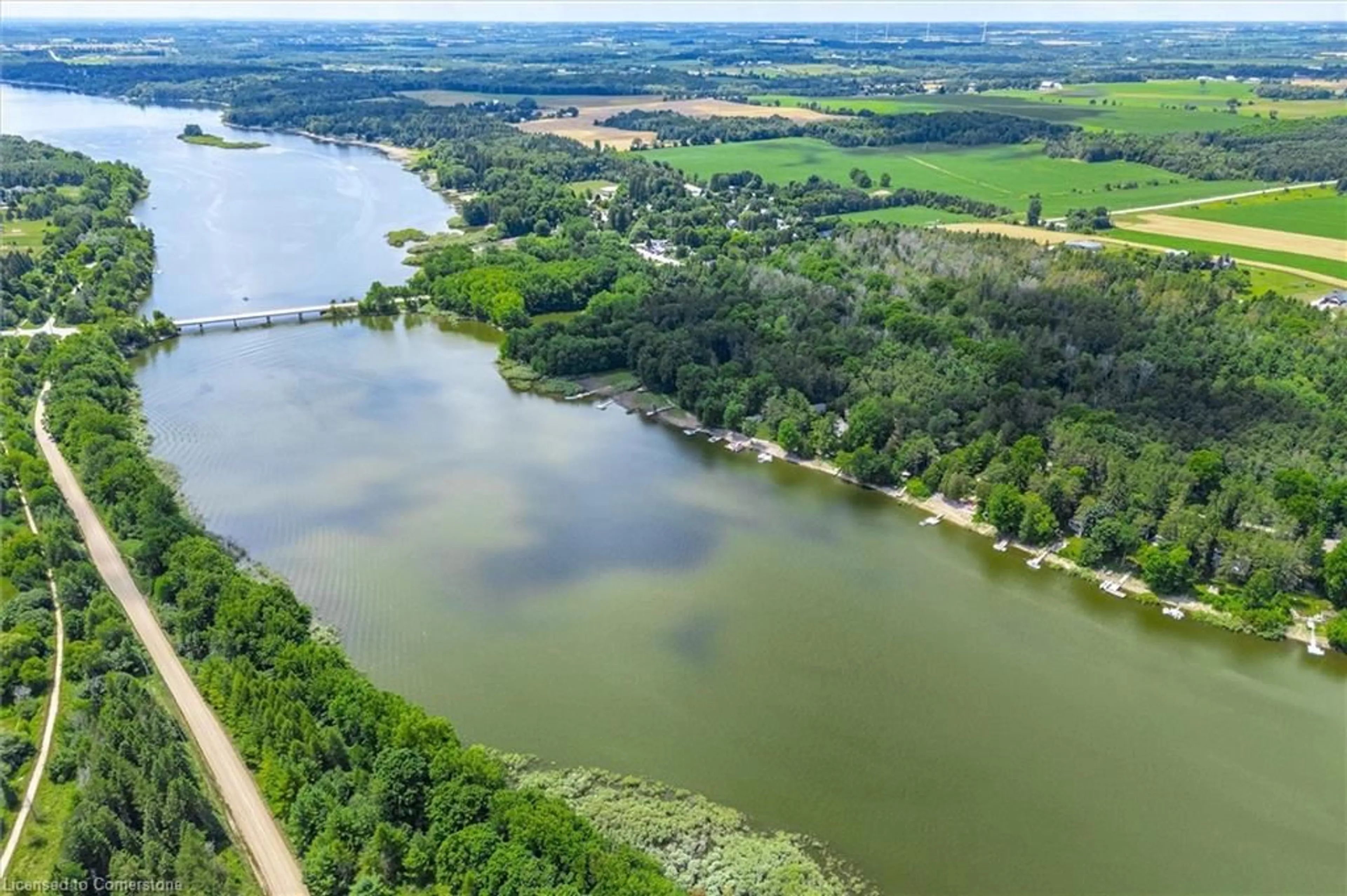 A pic from outside/outdoor area/front of a property/back of a property/a pic from drone, water/lake/river/ocean view for 1015 Tenth St, Belwood Ontario N0B 1J0
