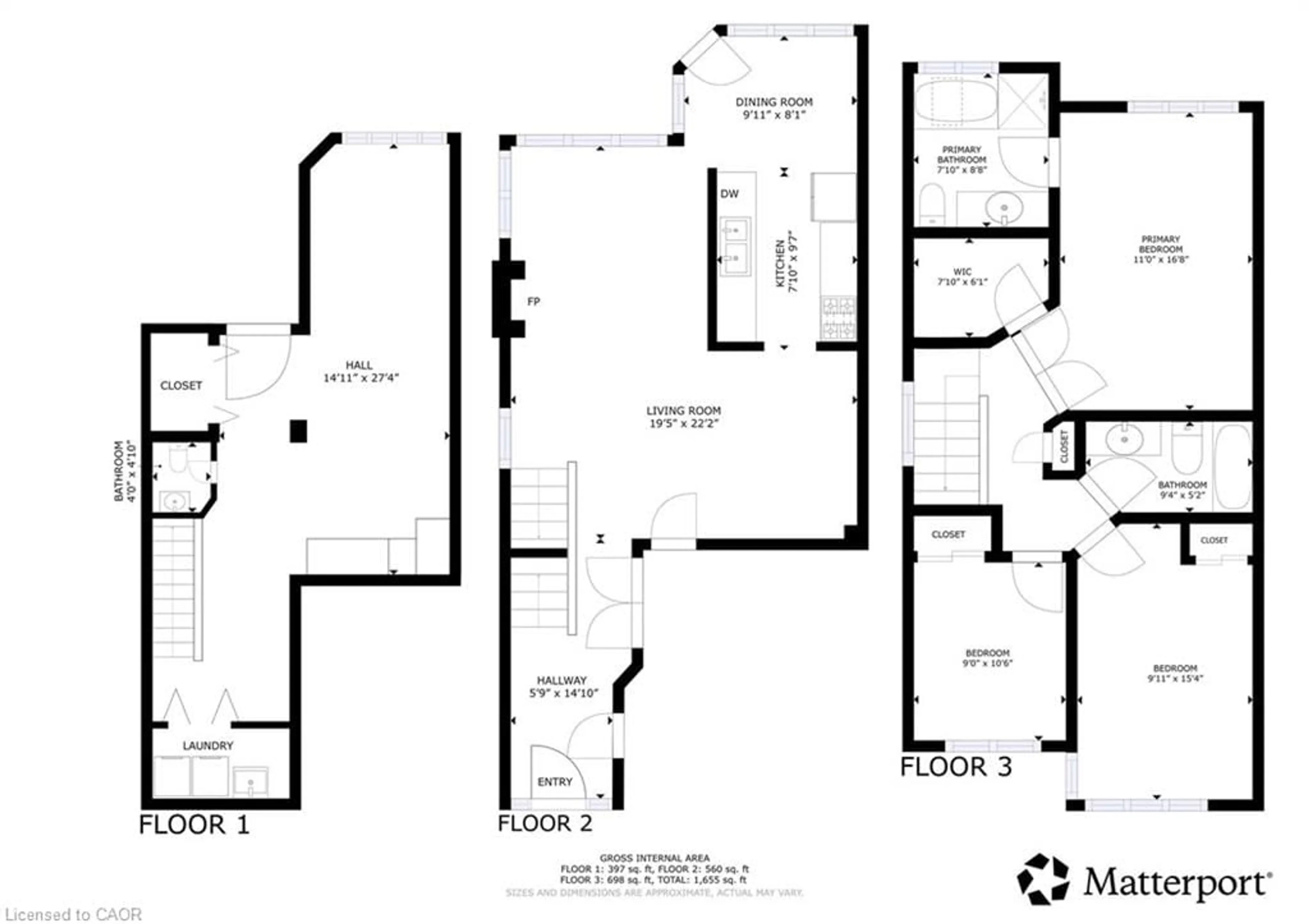 Floor plan for 225 Benjamin Rd #41, Waterloo Ontario N2V 1Z3