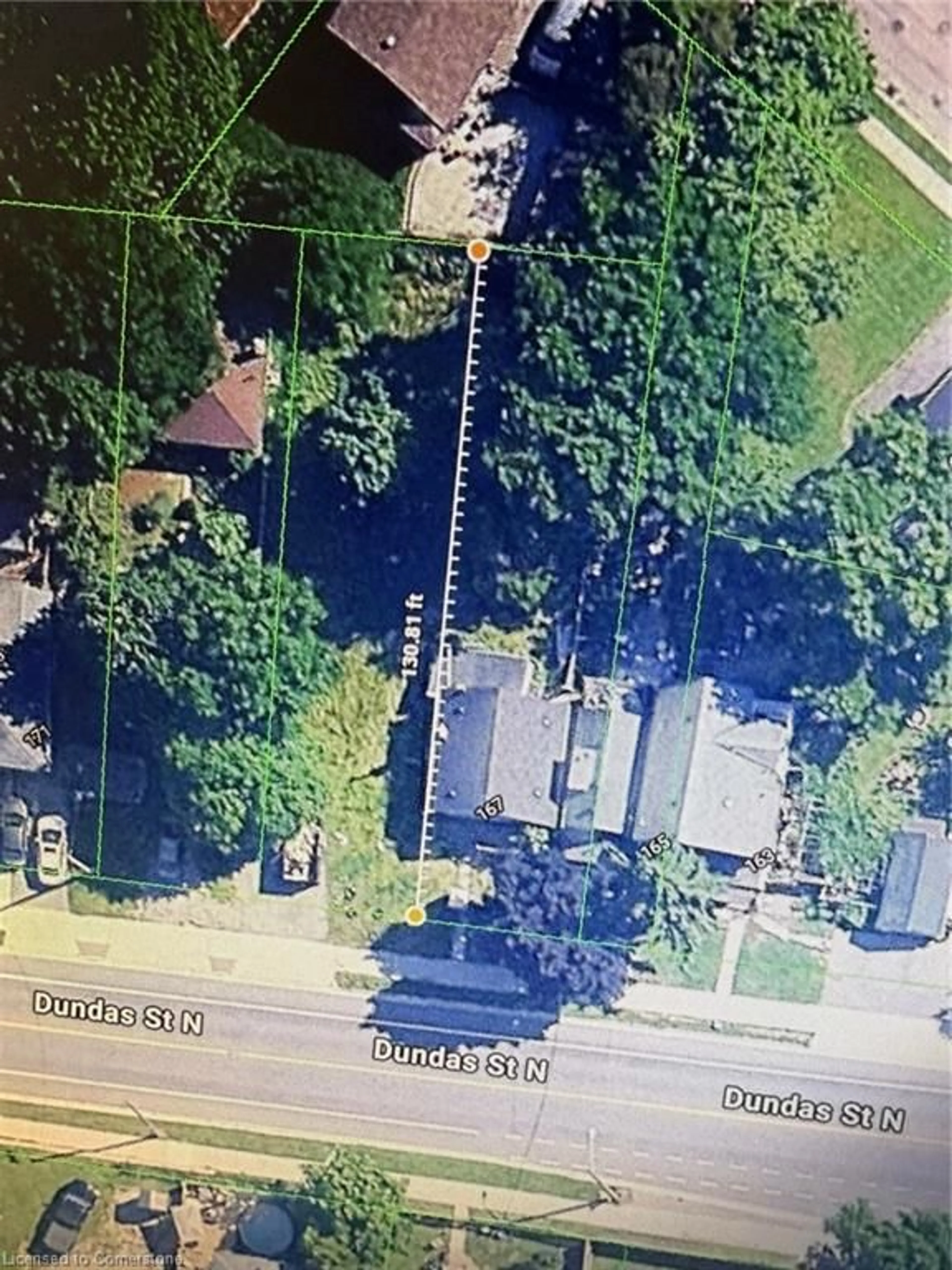 A pic from outside/outdoor area/front of a property/back of a property/a pic from drone, street for PART LOT 166 Dundas St, Cambridge Ontario N1R 5P2