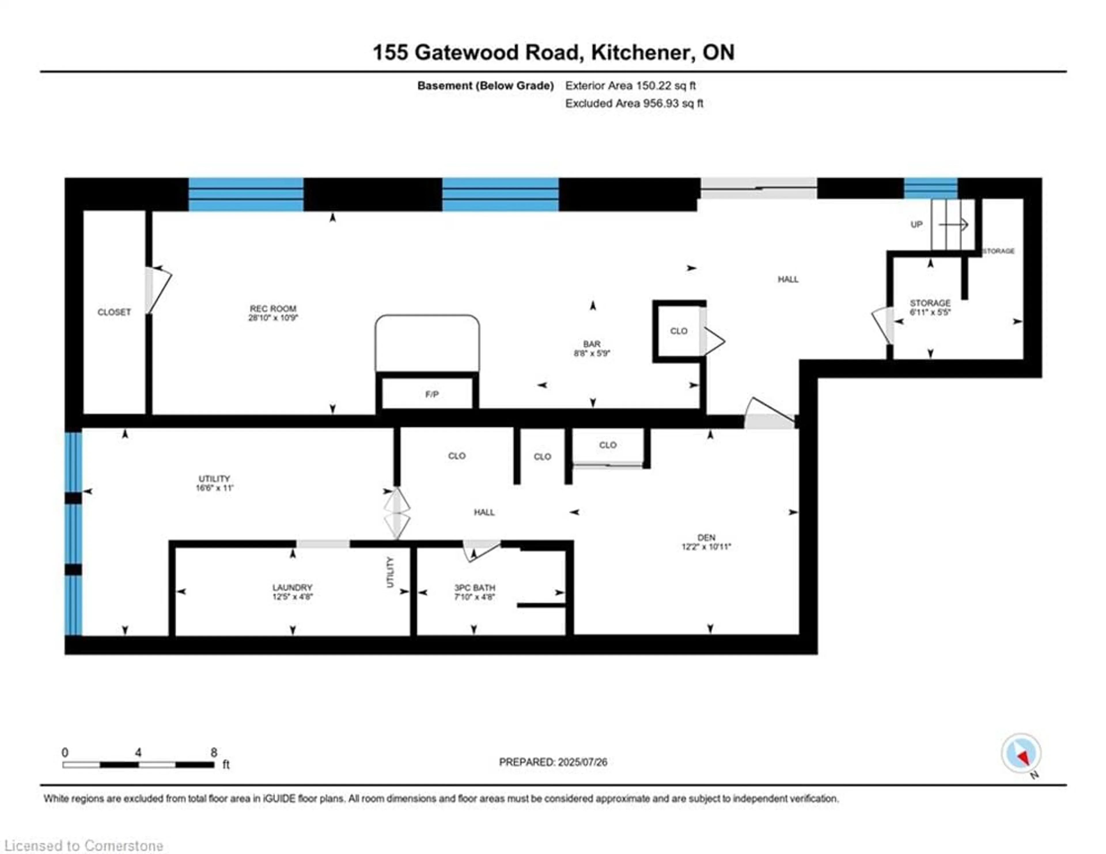 Floor plan for 155 Gatewood Rd, Kitchener Ontario N2M 4E3