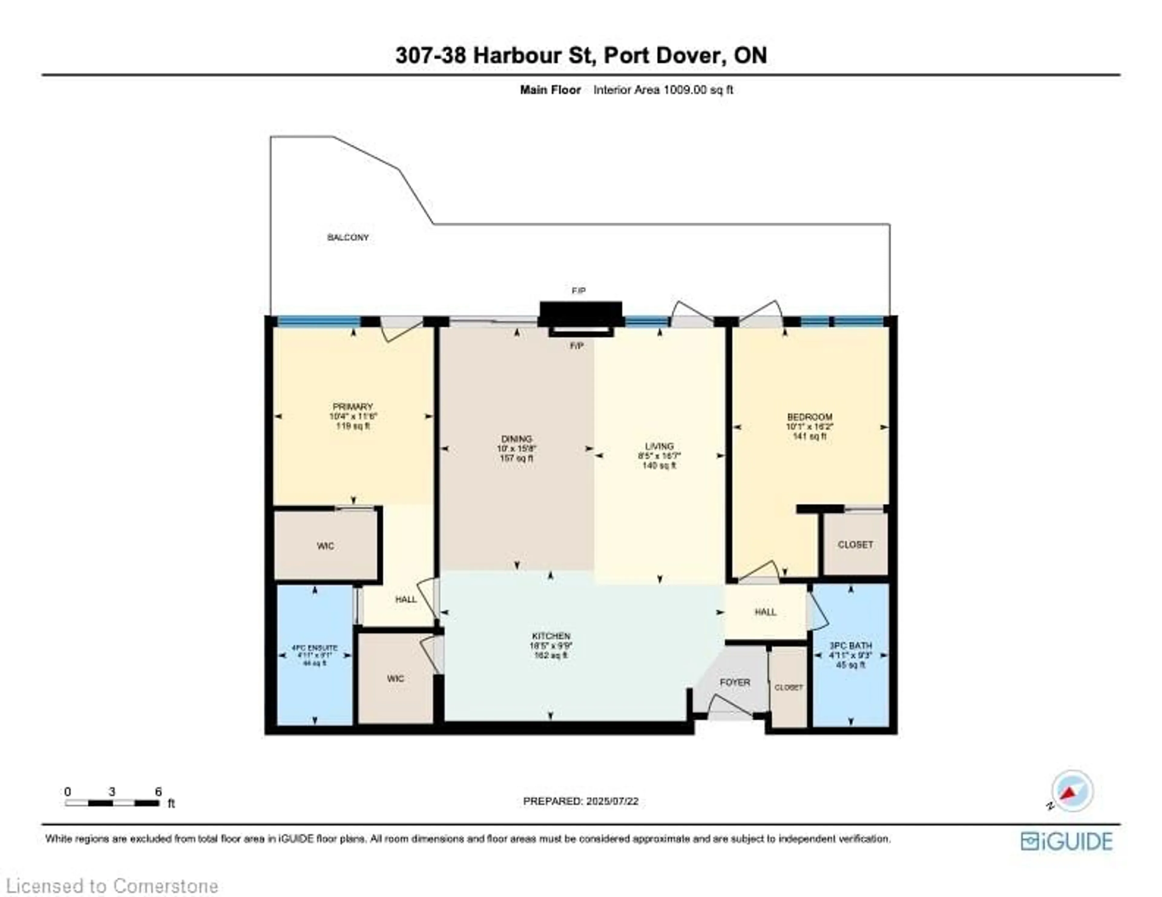 Floor plan for 38 Harbour Street St #307, Port Dover Ontario N0A 1N0
