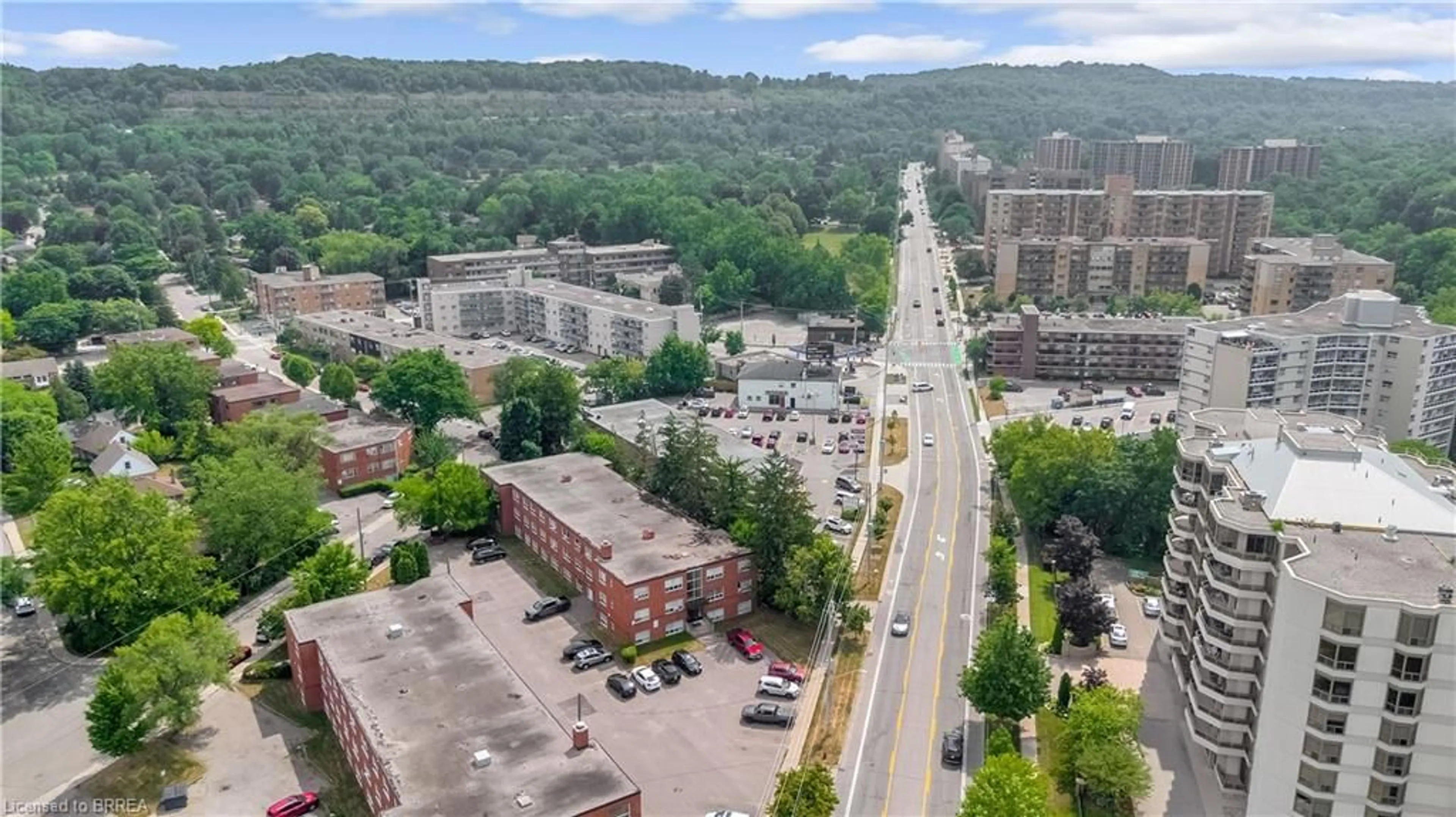 A pic from outside/outdoor area/front of a property/back of a property/a pic from drone, city buildings view from balcony for 57 Mericourt Rd #310, Hamilton Ontario L8S 2N5