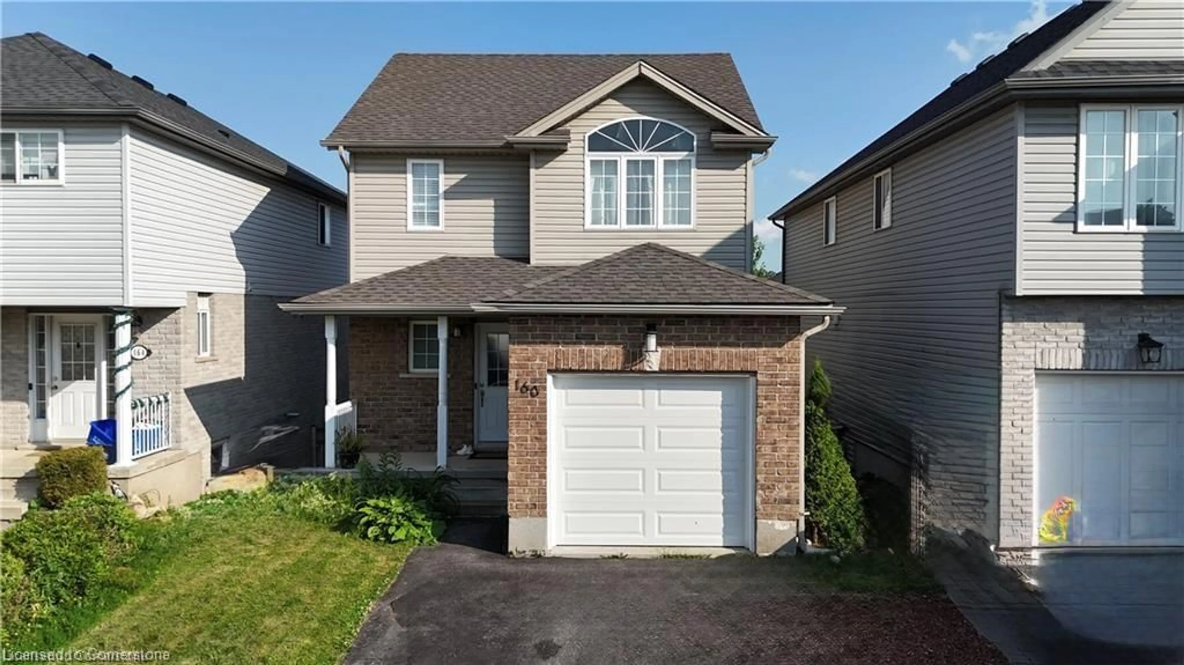 Home with brick exterior material, street for 160 Prosperity Dr, Kitchener Ontario N2E 4E5