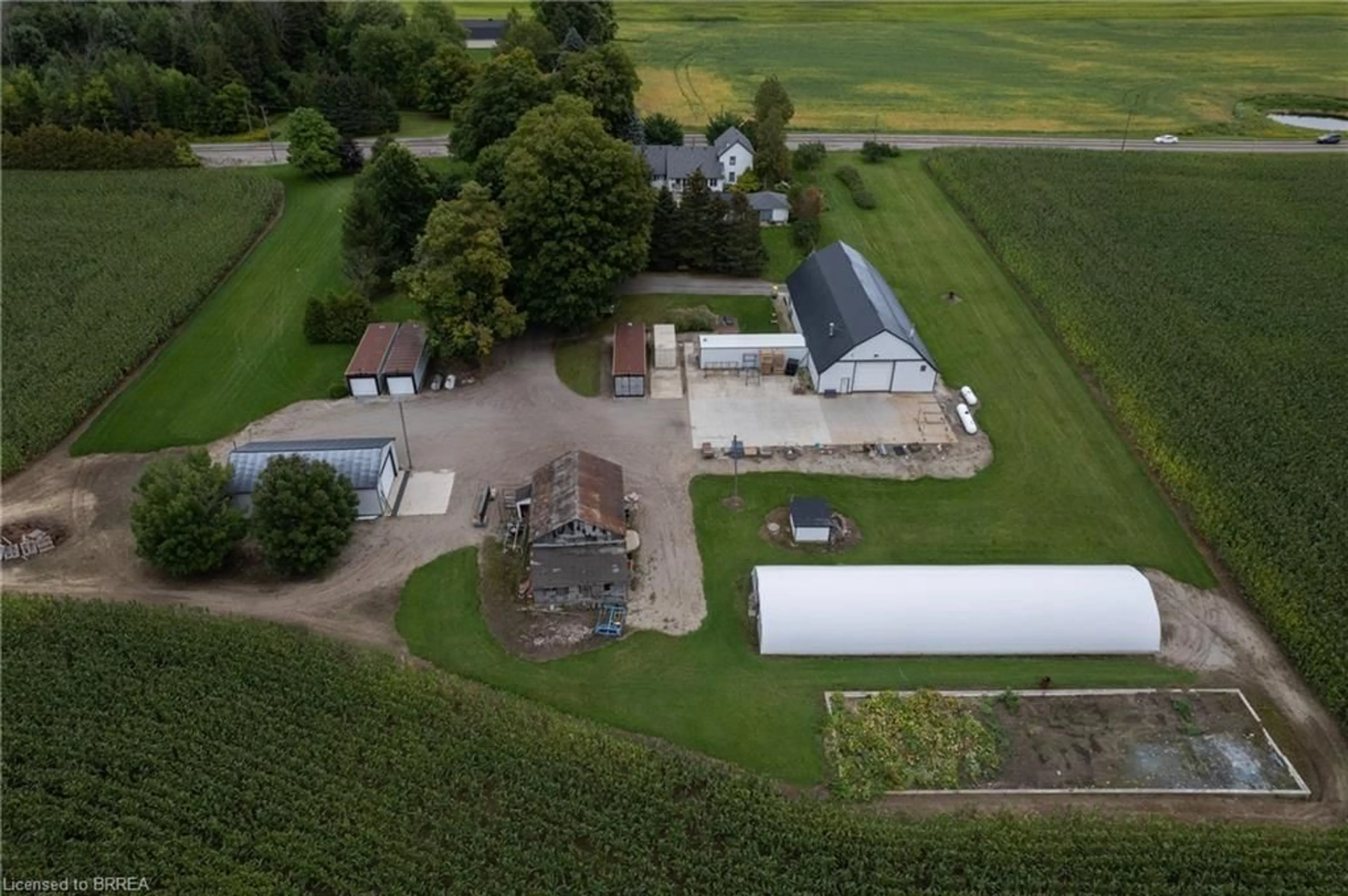 A pic from outside/outdoor area/front of a property/back of a property/a pic from drone, building for 331 Middle Townline Rd, Harley Ontario N0E 1E0