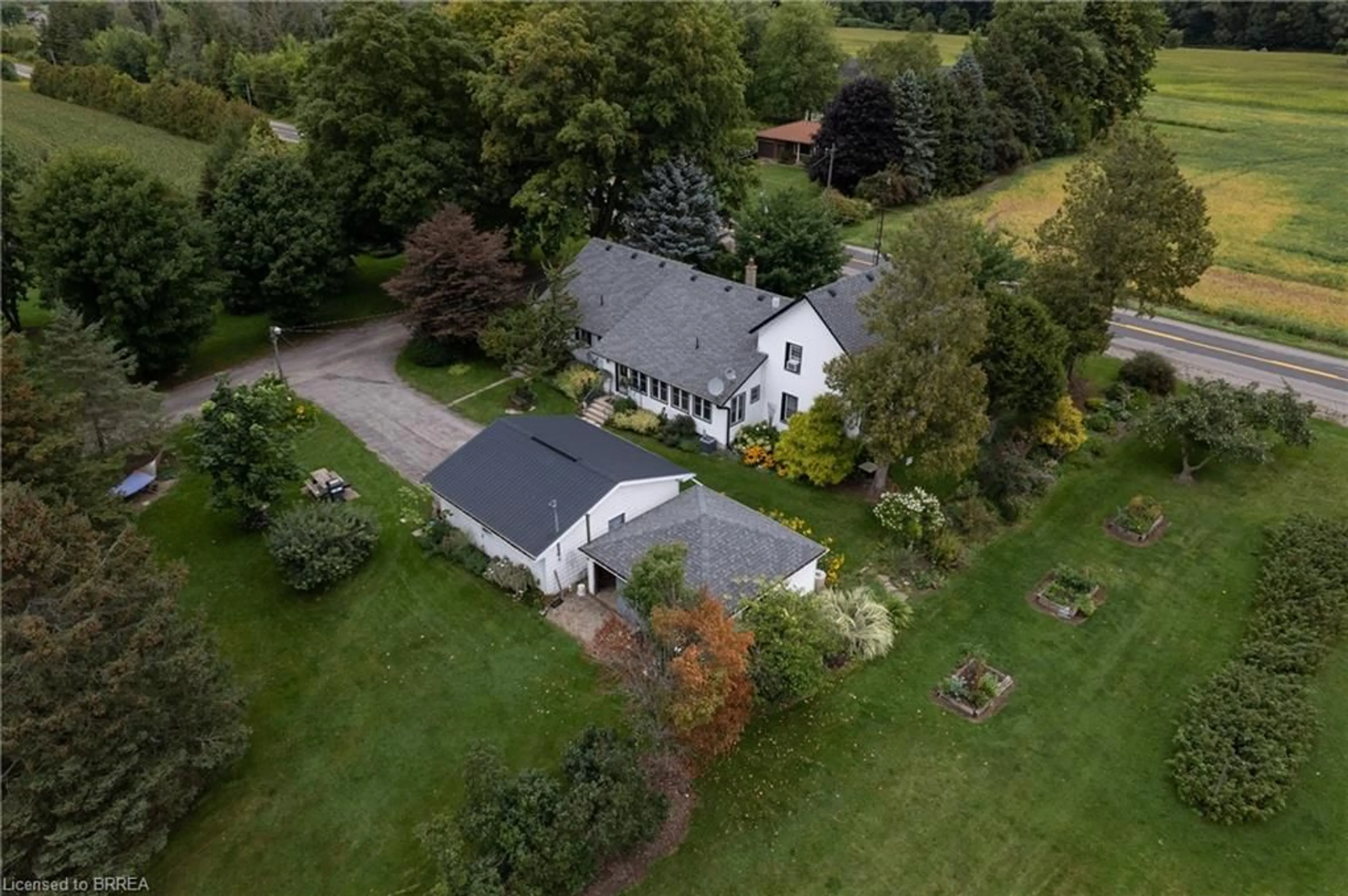 A pic from outside/outdoor area/front of a property/back of a property/a pic from drone, street for 331 Middle Townline Rd, Harley Ontario N0E 1E0