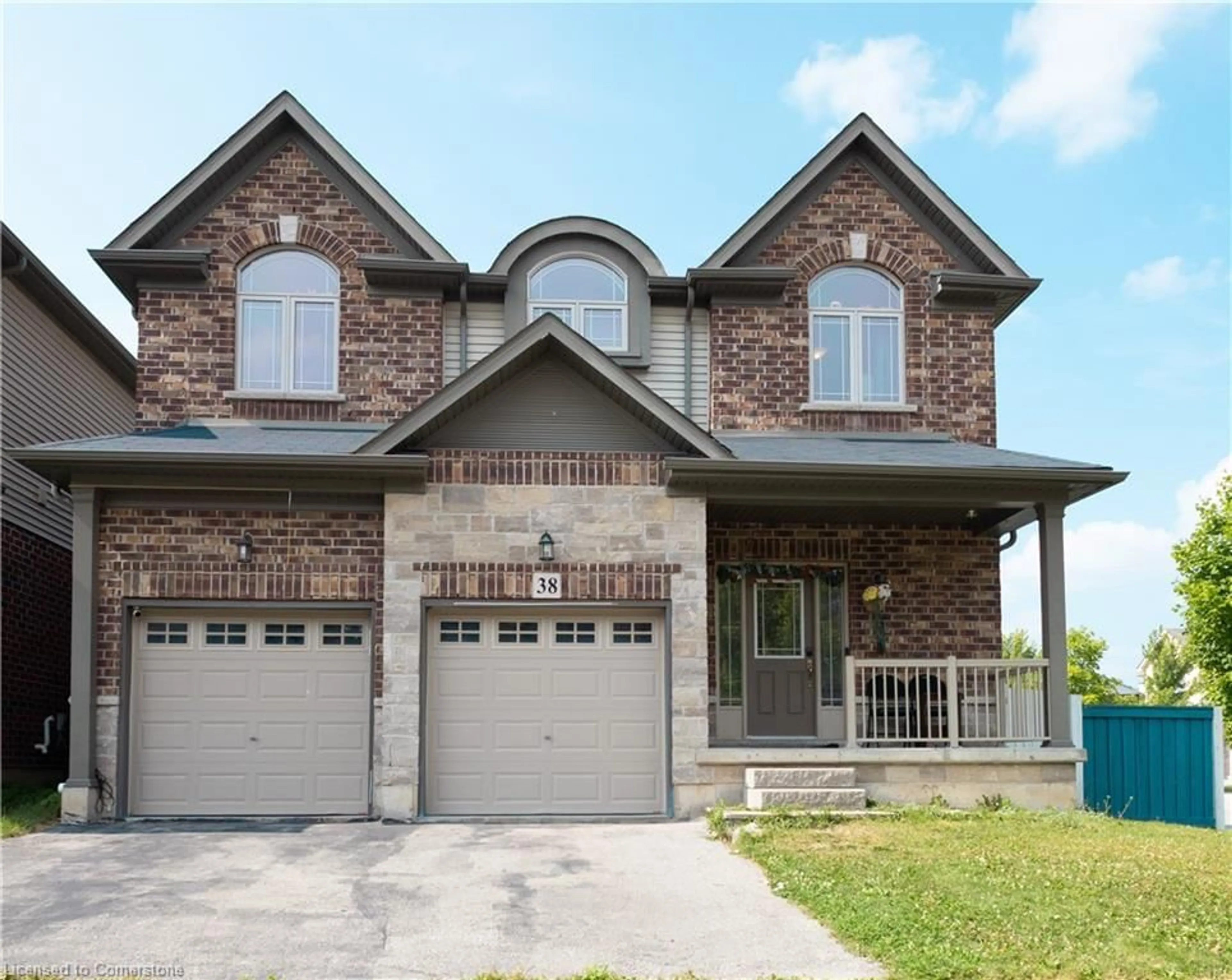 Home with brick exterior material, street for 38 Elmbank Trail, Kitchener Ontario N2R 0G9