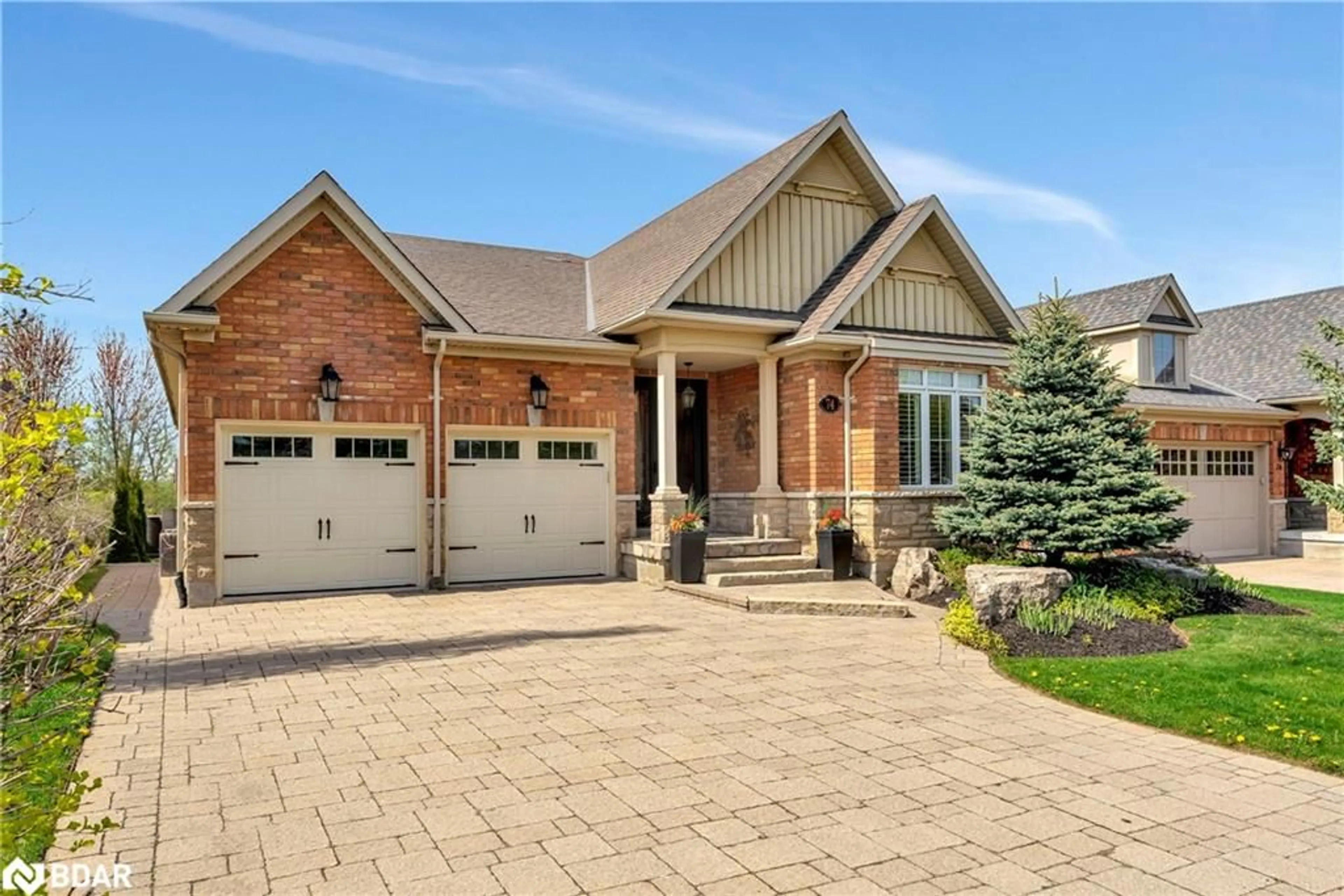 Home with brick exterior material, street for 74 Aberfoyle Mill Cres, Puslinch Ontario N0B 2J0