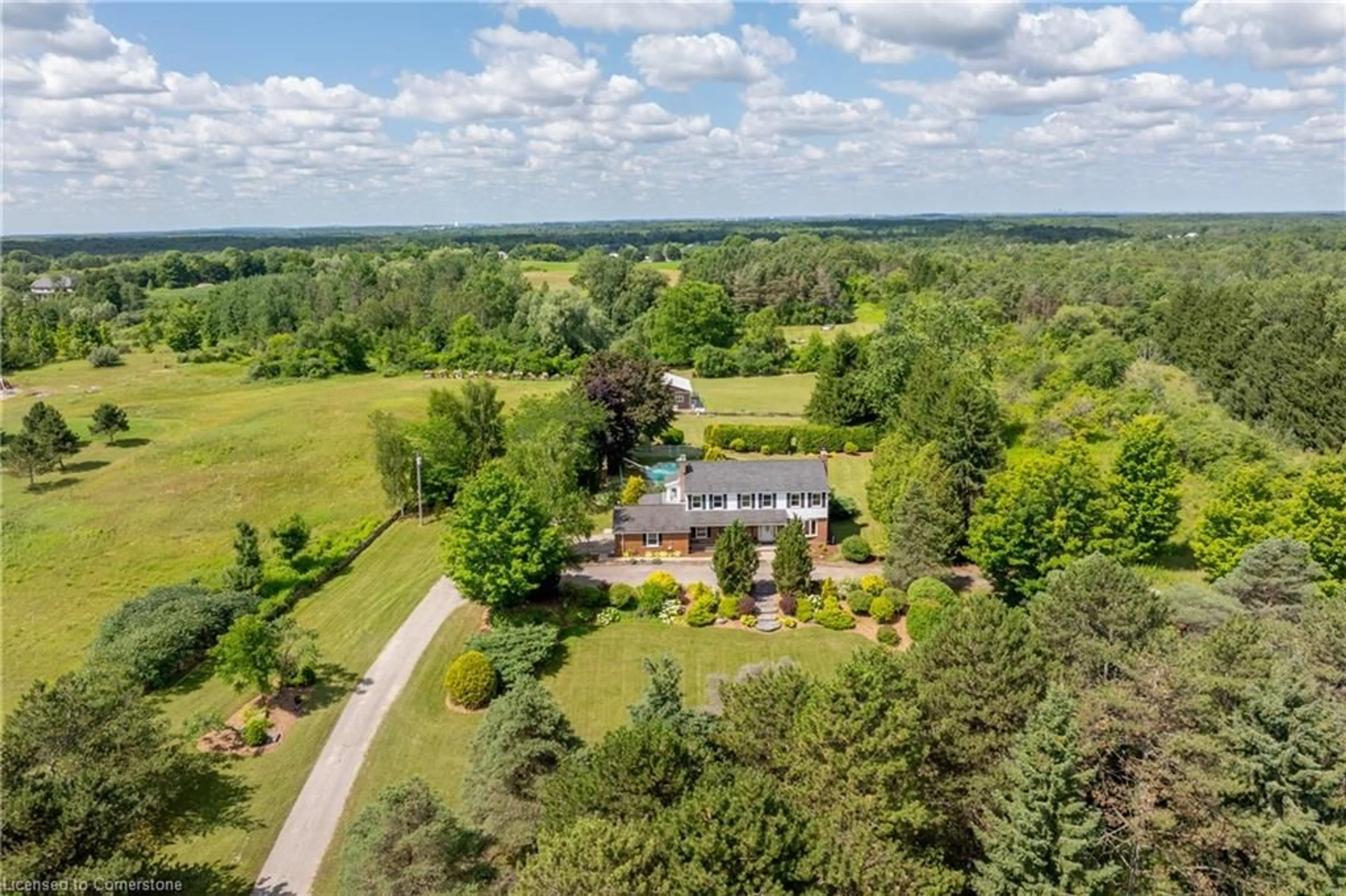 A pic from outside/outdoor area/front of a property/back of a property/a pic from drone, unknown for 4502 Wellington Road 35, Puslinch Ontario N1H 6J3