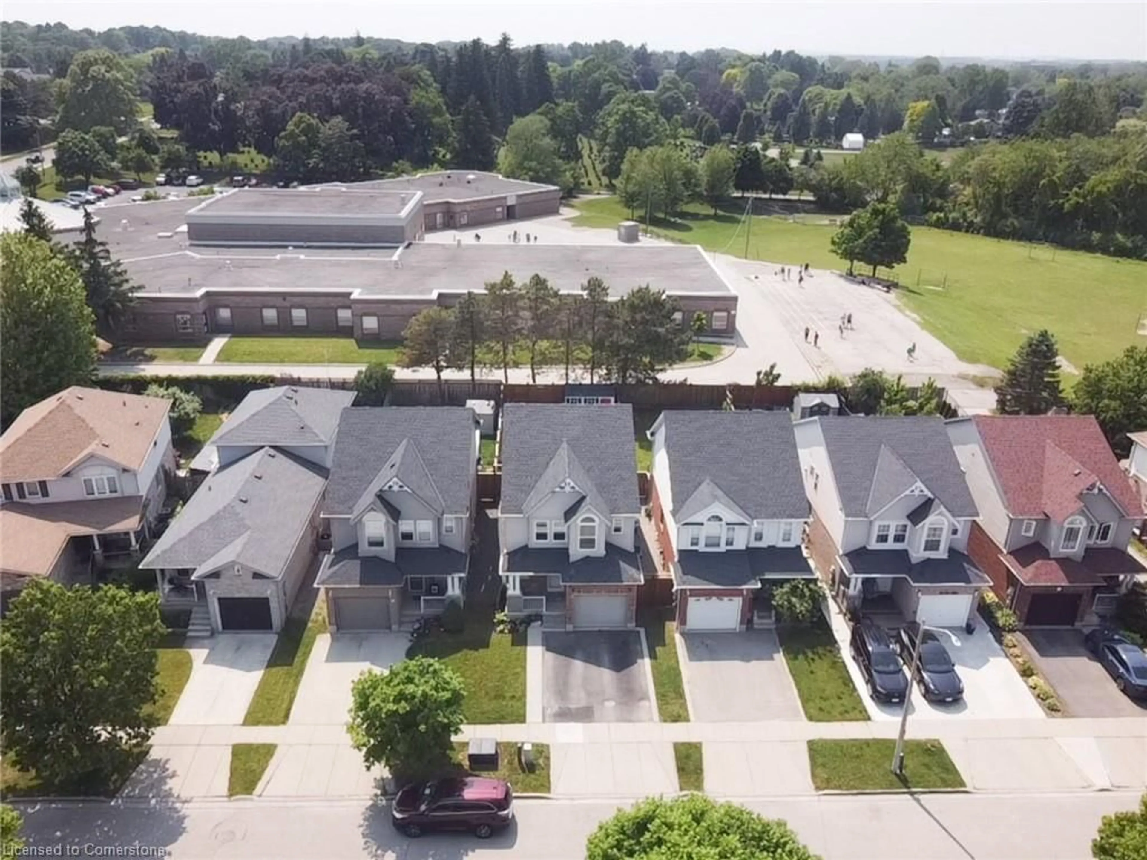 A pic from outside/outdoor area/front of a property/back of a property/a pic from drone, street for 76 Gees Way, Cambridge Ontario N3C 4M5