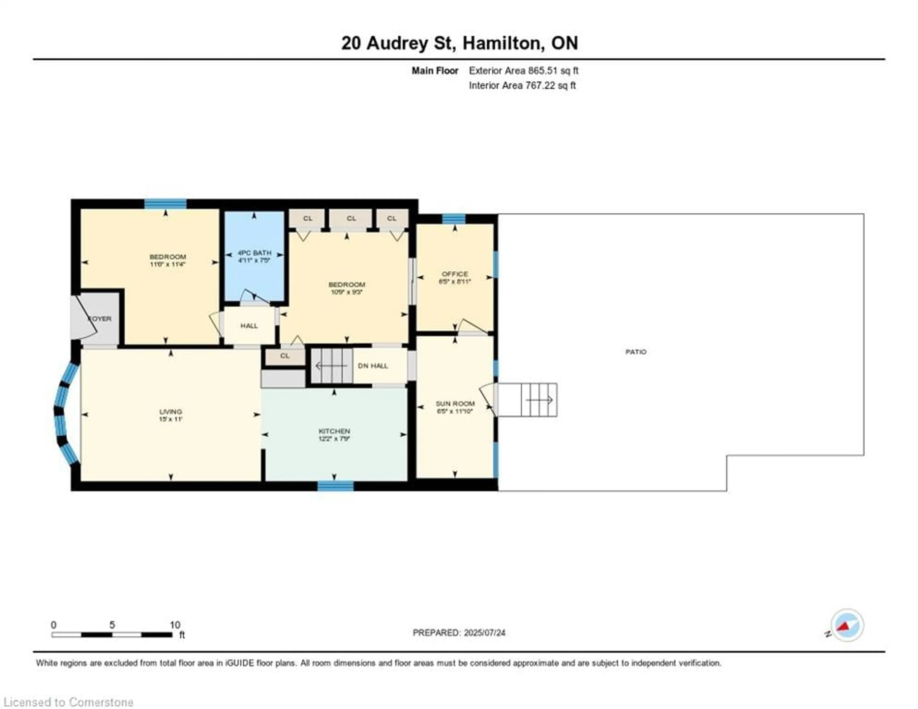 Floor plan for 20 Audrey St, Hamilton Ontario L8V 1G4