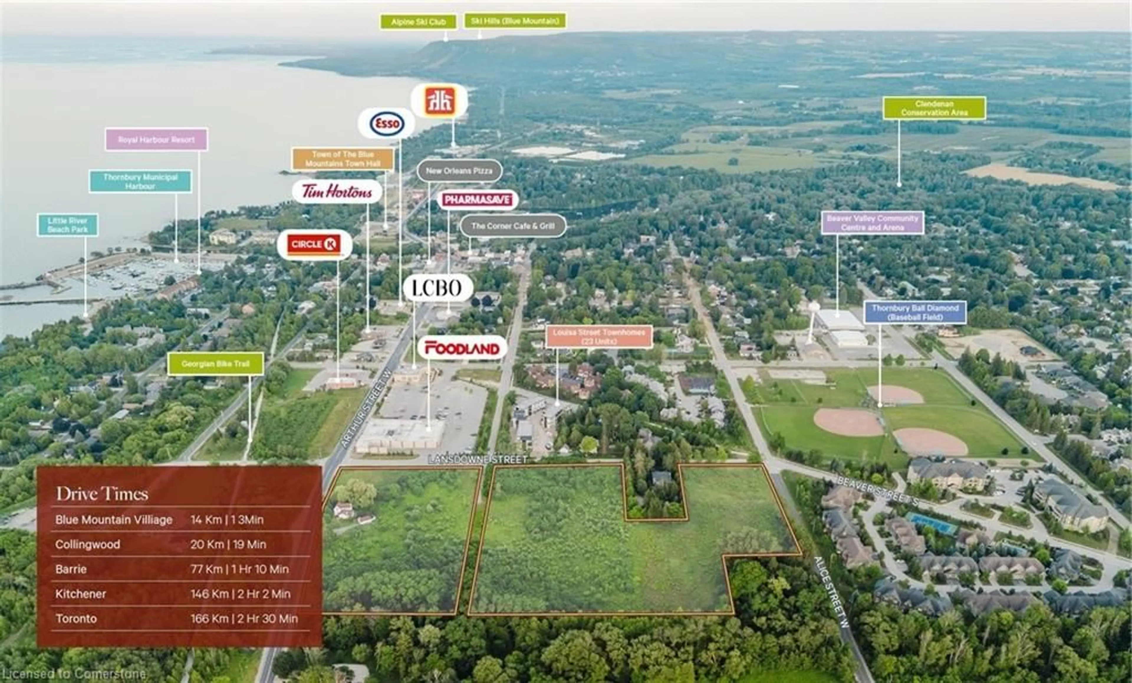 Picture of a map for 125 Arthur St, Thornbury Ontario N0H 2P0
