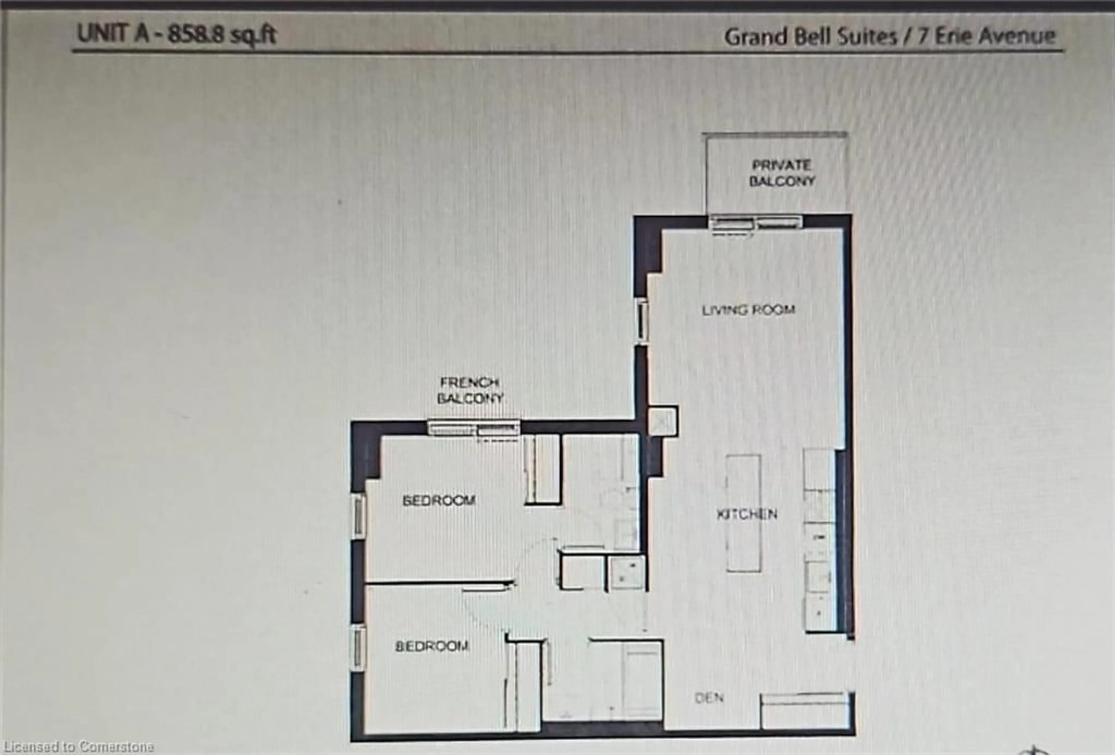 Floor plan for 7 Erie Ave #614, Bradford Ontario N3S 2E7