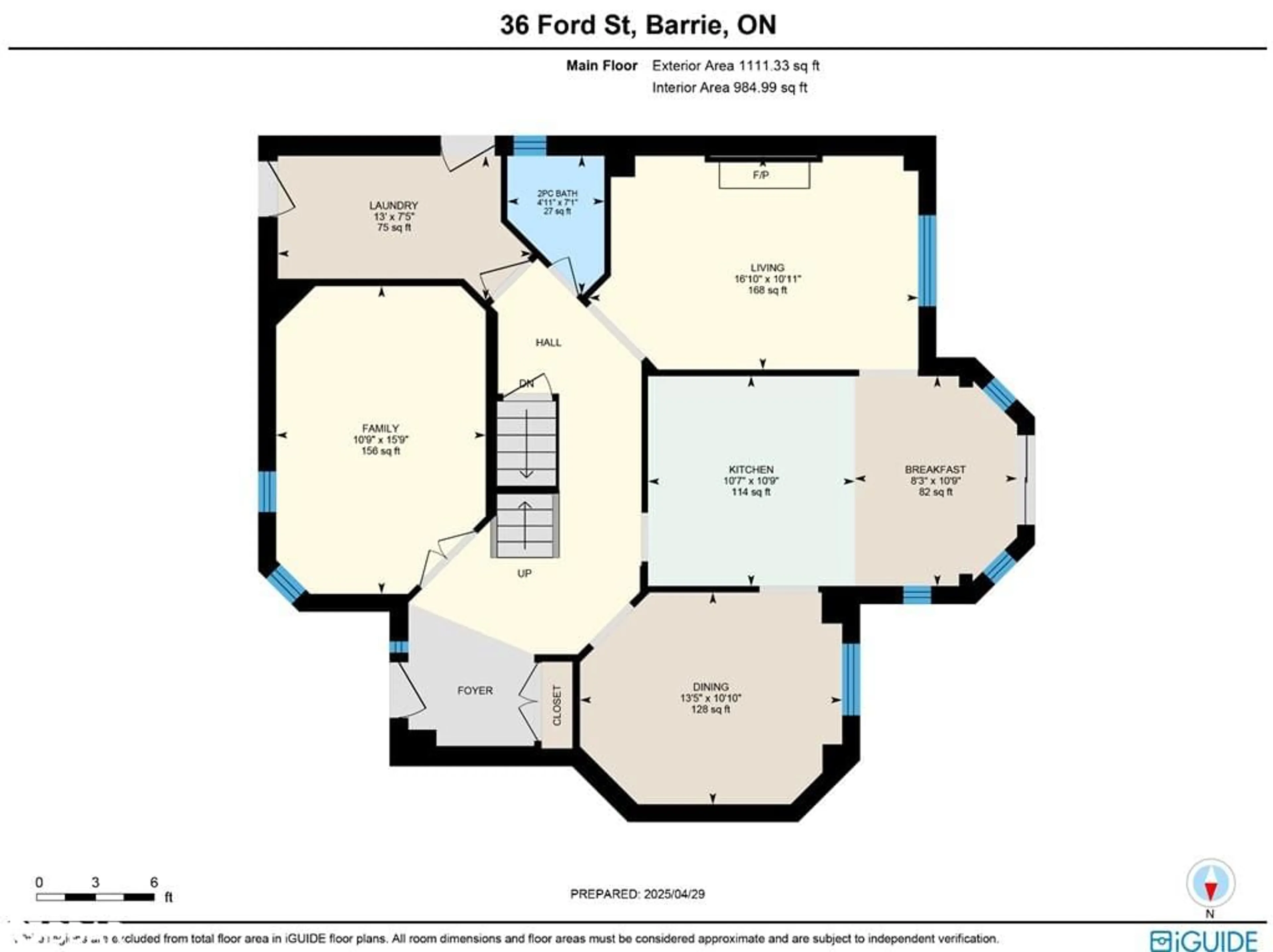 Floor plan for 36 Ford St, Barrie Ontario L4N 7J4