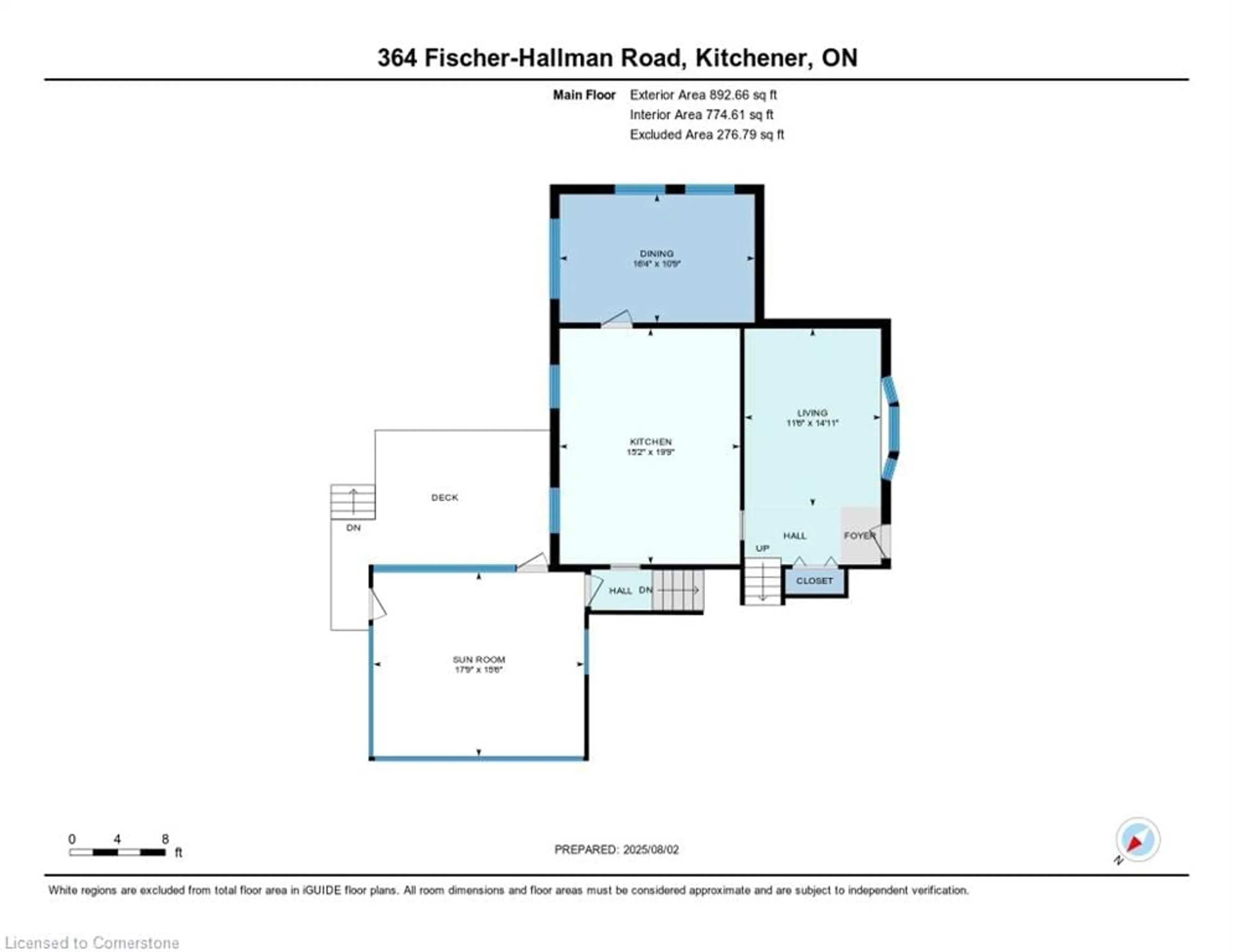 Floor plan for 346 Fischer Hallman Rd, Kitchener Ontario N2M 4Y1
