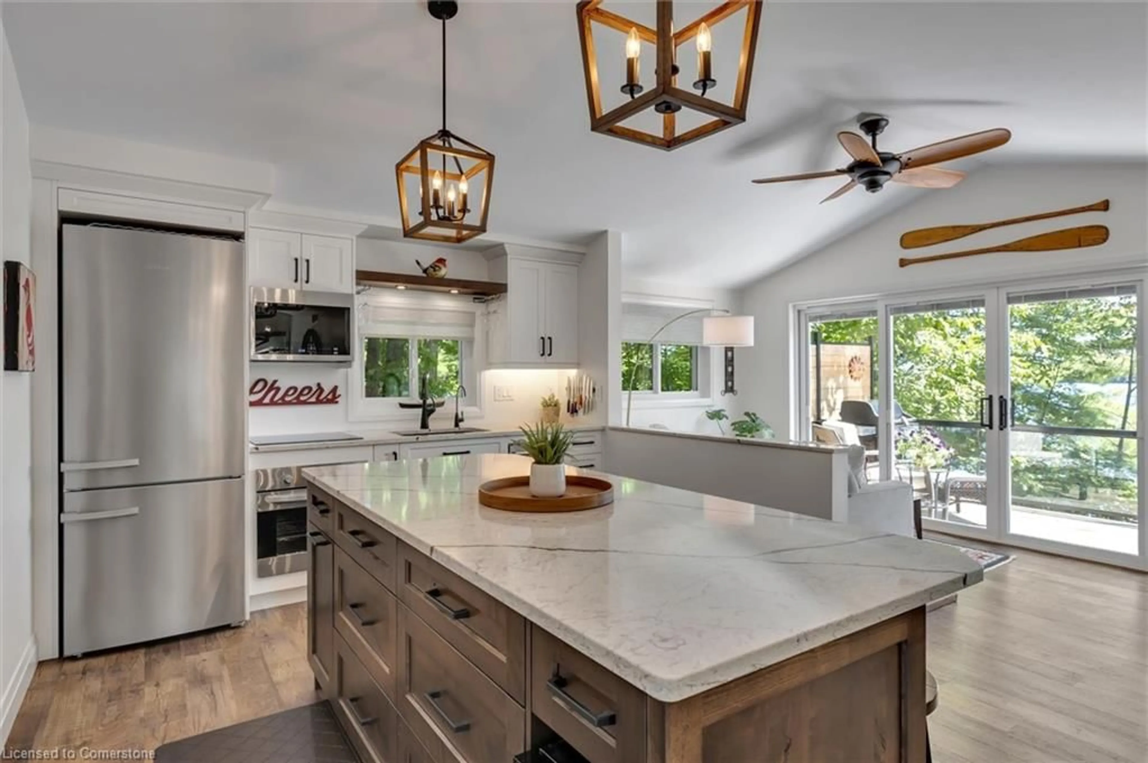 Open concept kitchen, ceramic/tile floor for 127 Fire Route 25, Havelock Ontario K0L 1Z0