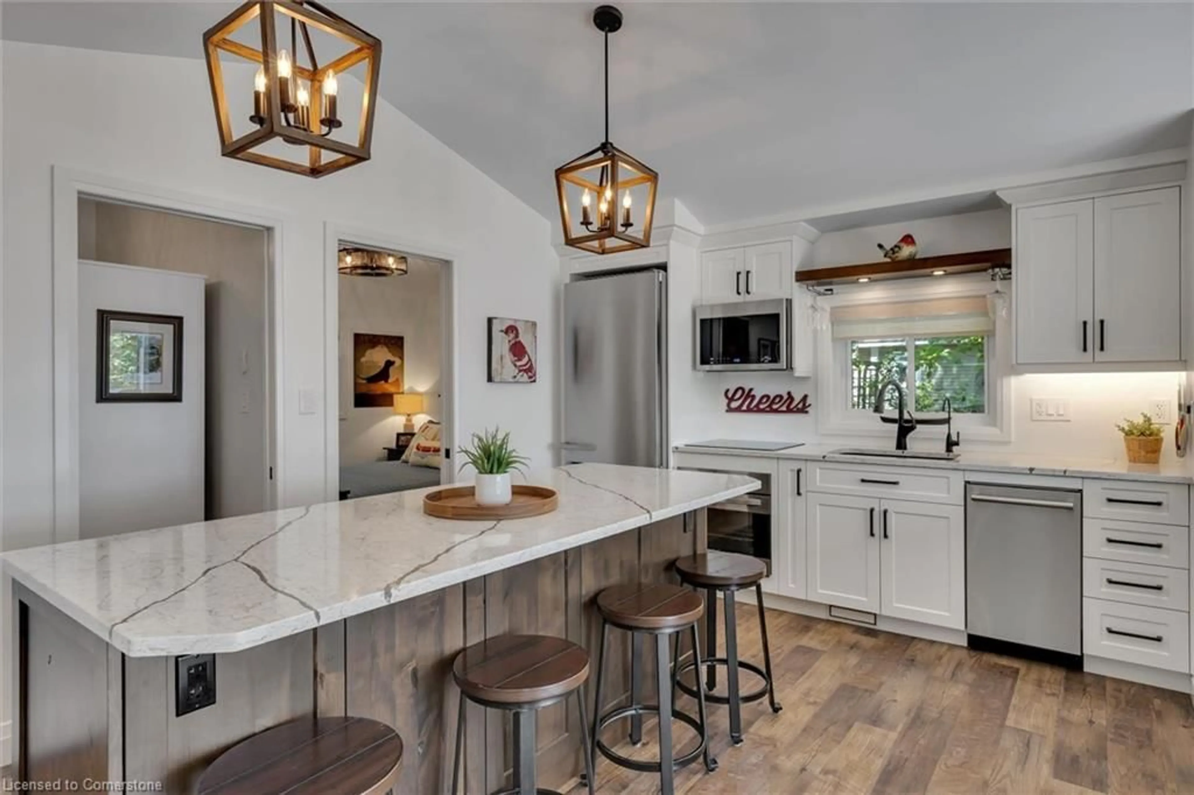 Open concept kitchen, ceramic/tile floor for 127 Fire Route 25, Havelock Ontario K0L 1Z0
