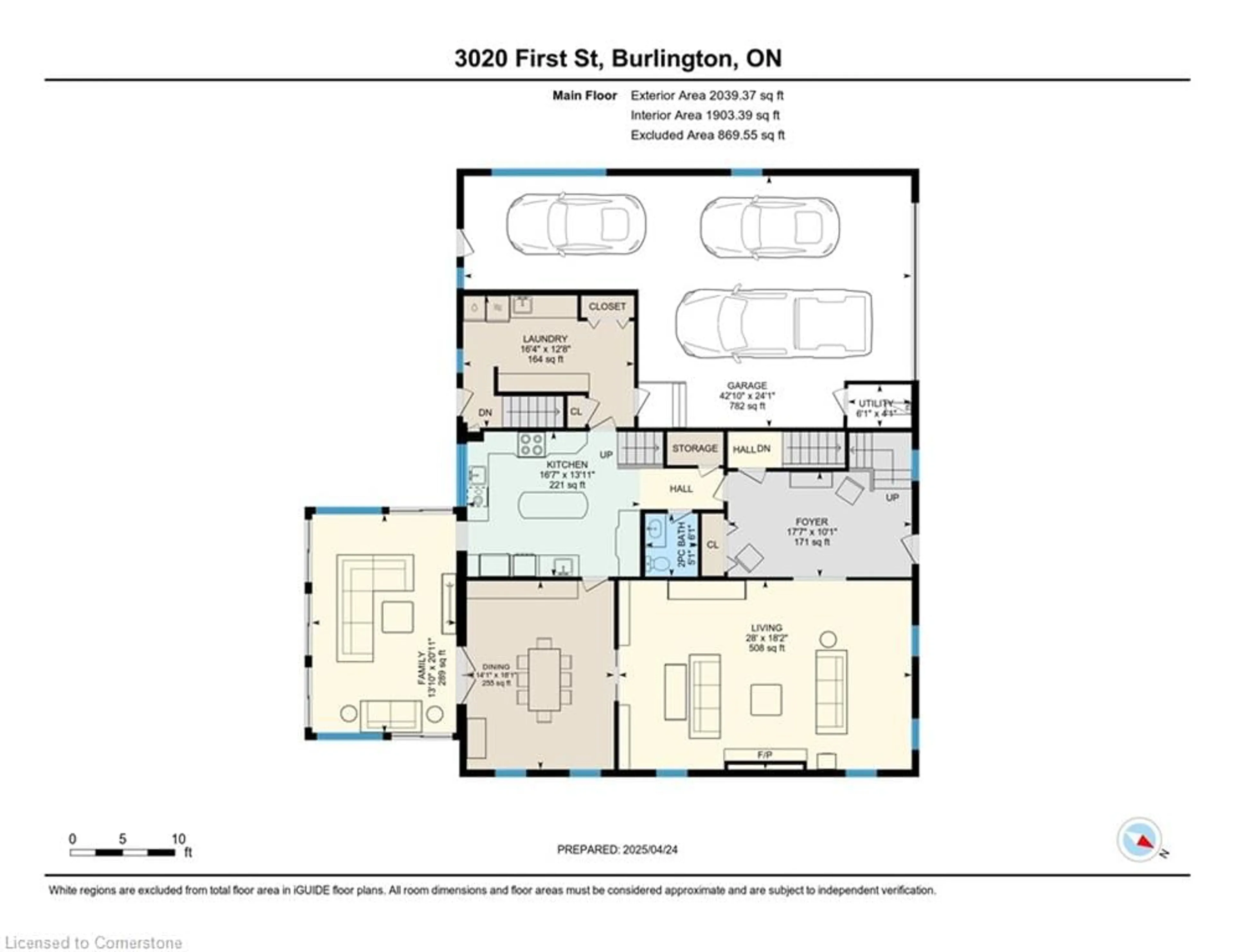 Floor plan for 3020 First St, Burlington Ontario L7N 1C3
