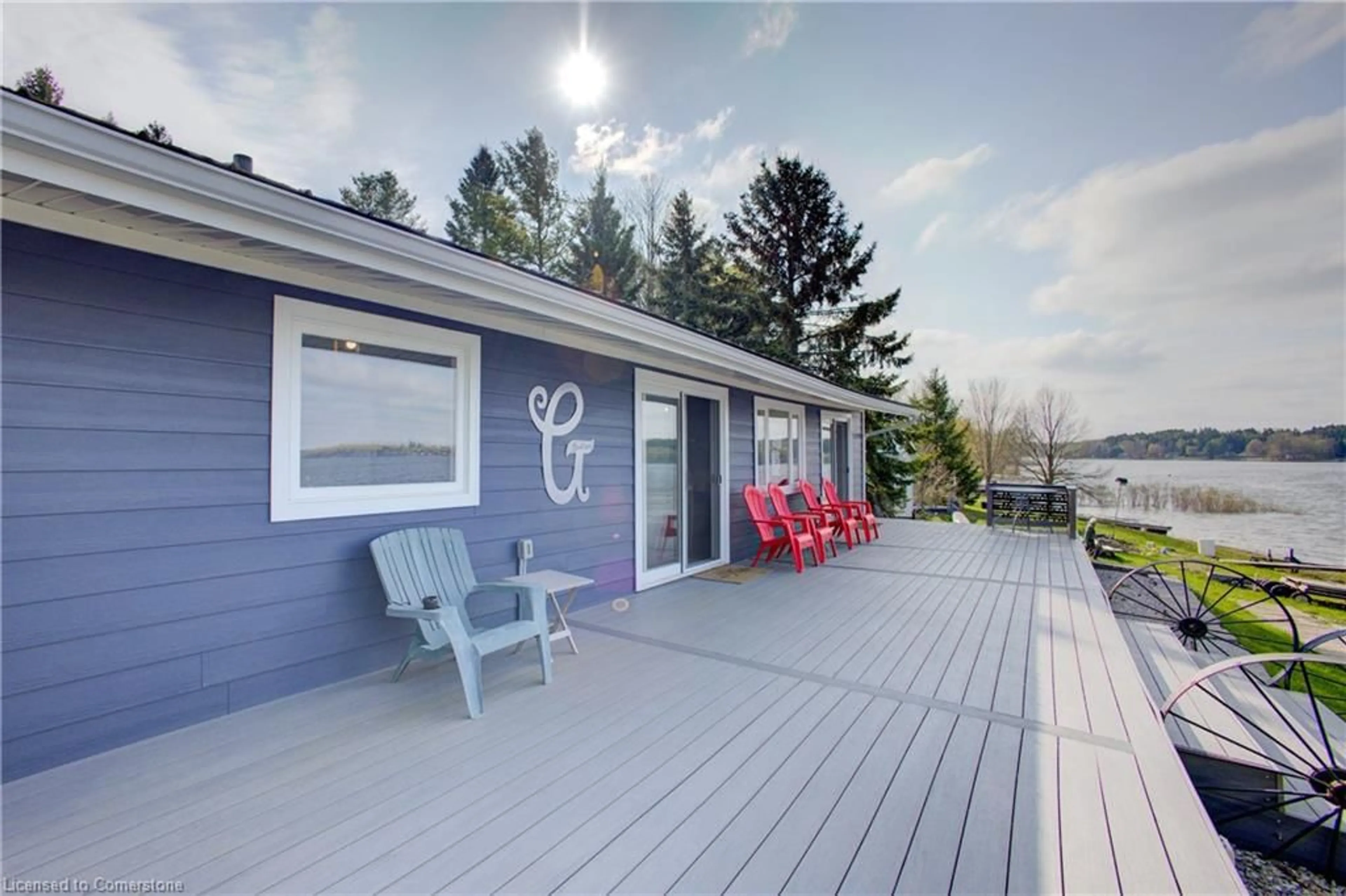 Patio, water/lake/river/ocean view for 137 Road 100, Conestogo Lake Ontario N0G 1P0