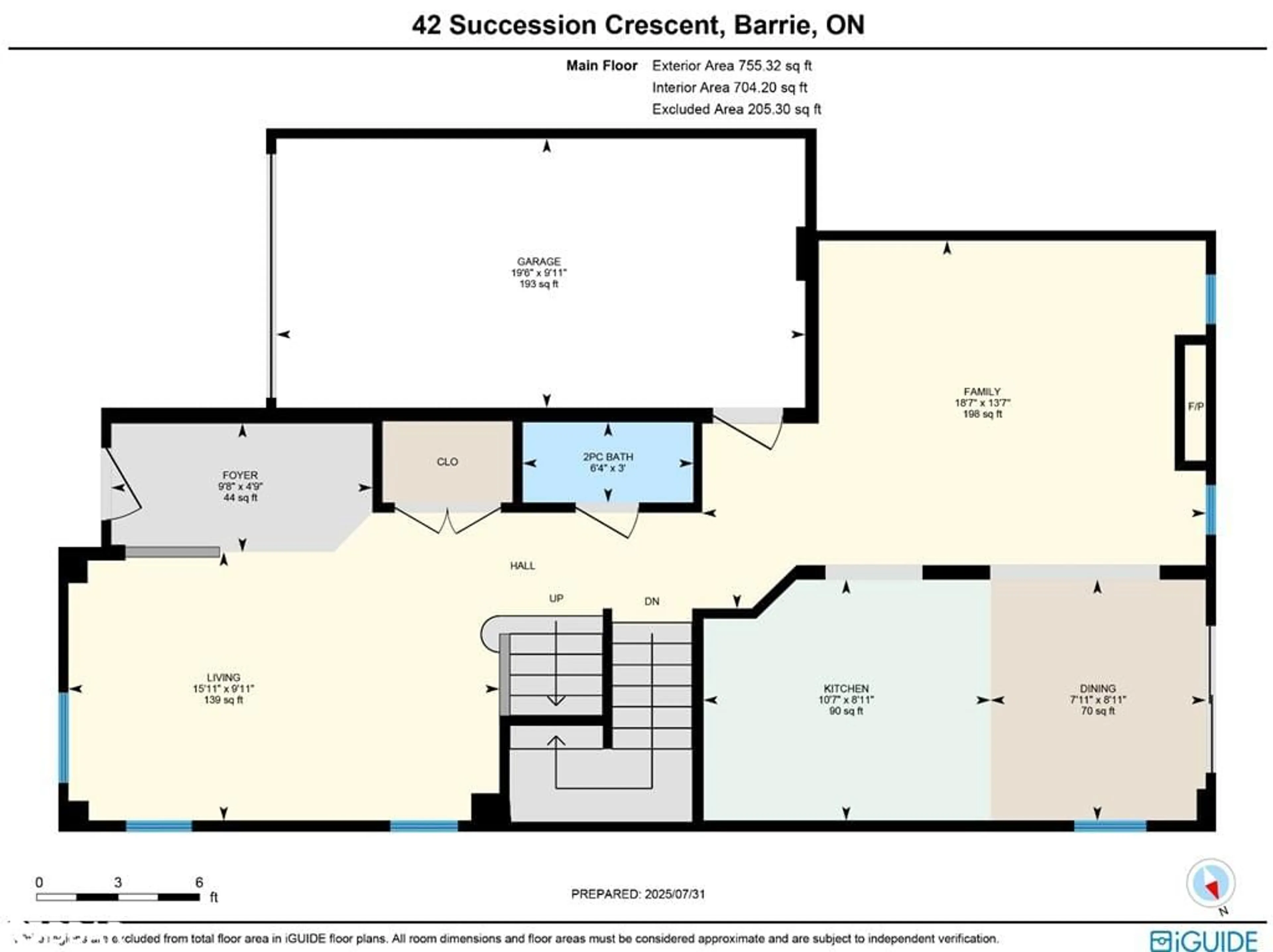 Floor plan for 42 Succession Cres, Barrie Ontario L4M 7G4