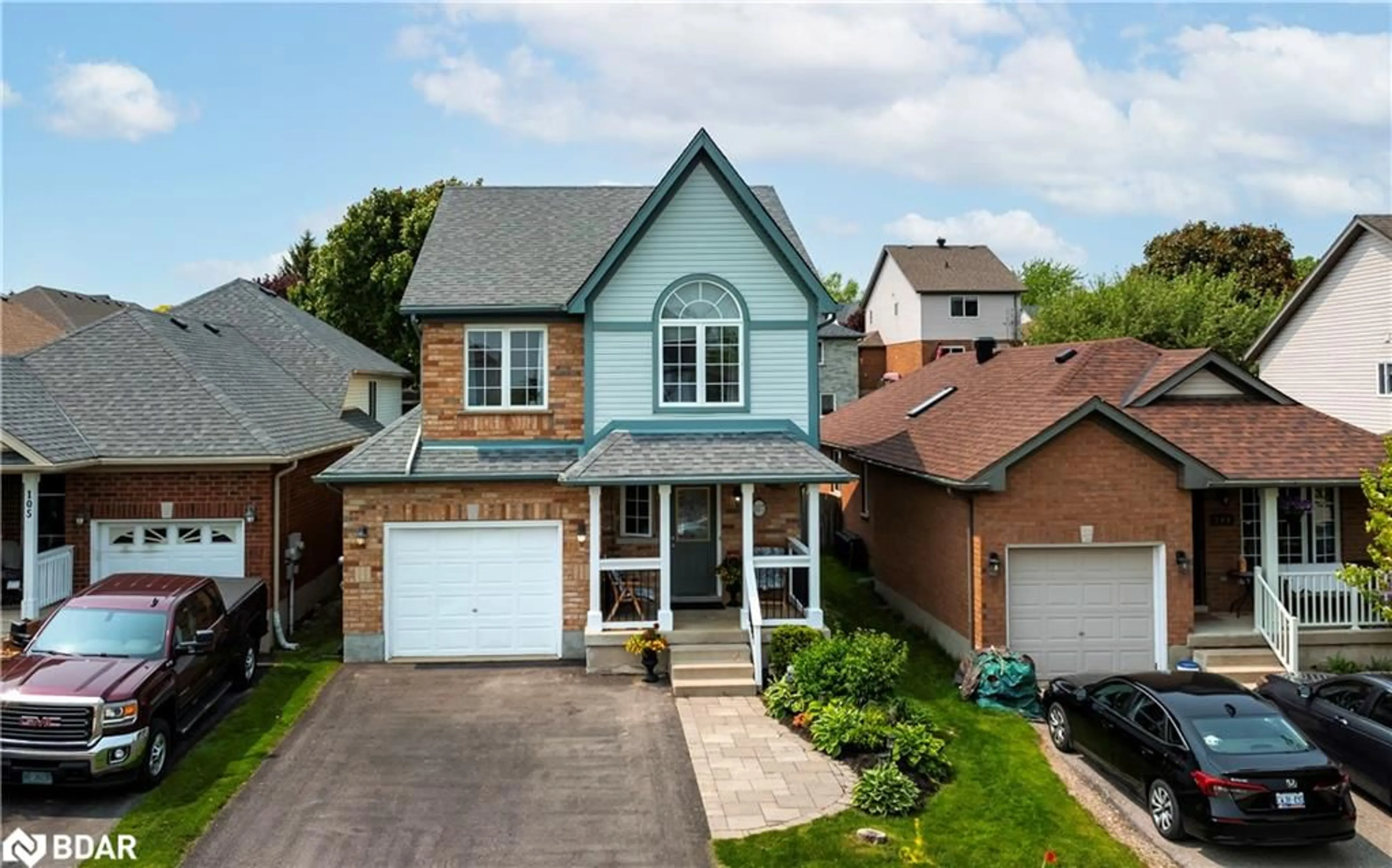 Home with brick exterior material, street for 107 Glengarry Rd, Orangeville Ontario L9W 5E4