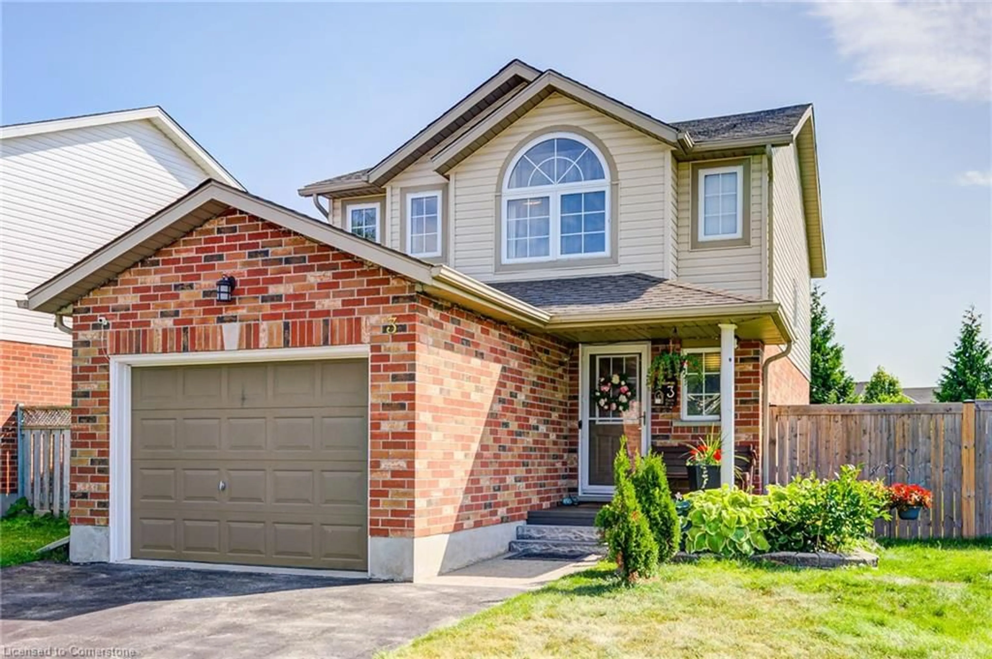 Home with brick exterior material, street for 3 Cotton Grass St, Kitchener Ontario N2E 3T7