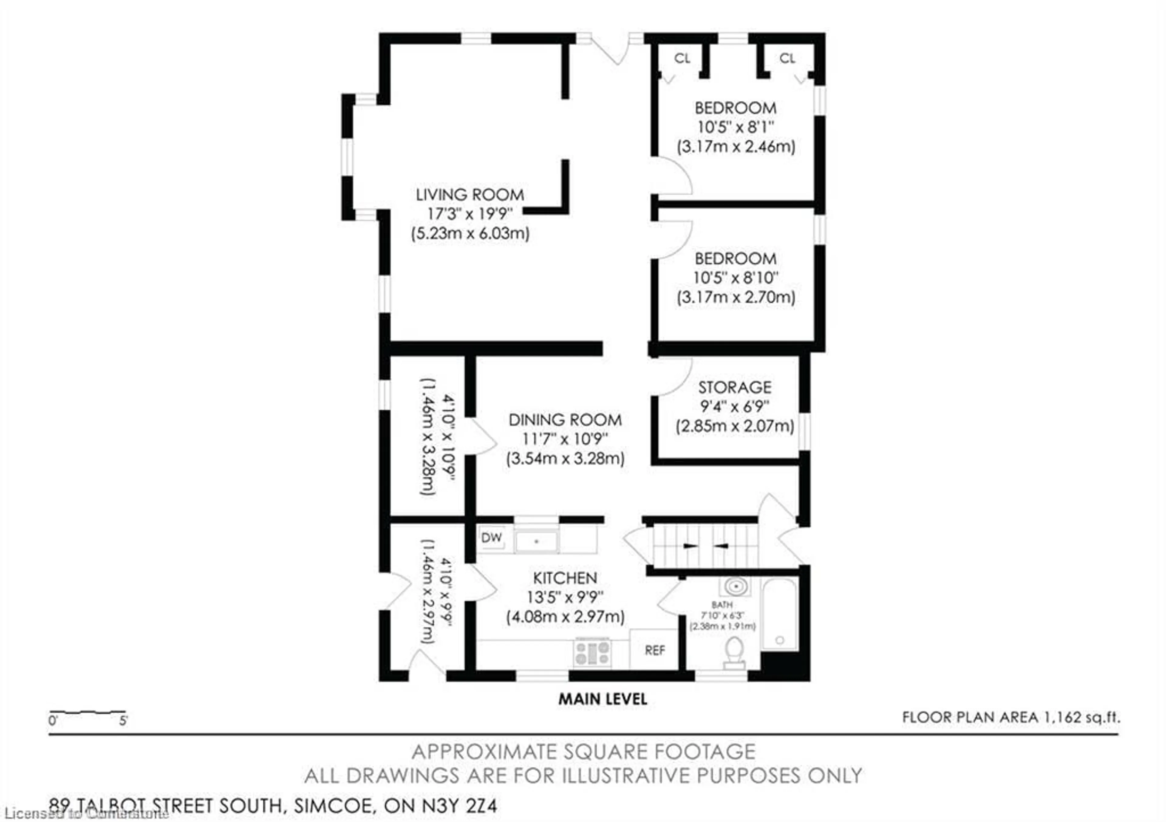 Floor plan for 89 Talbot St, Simcoe Ontario N3Y 2Z4