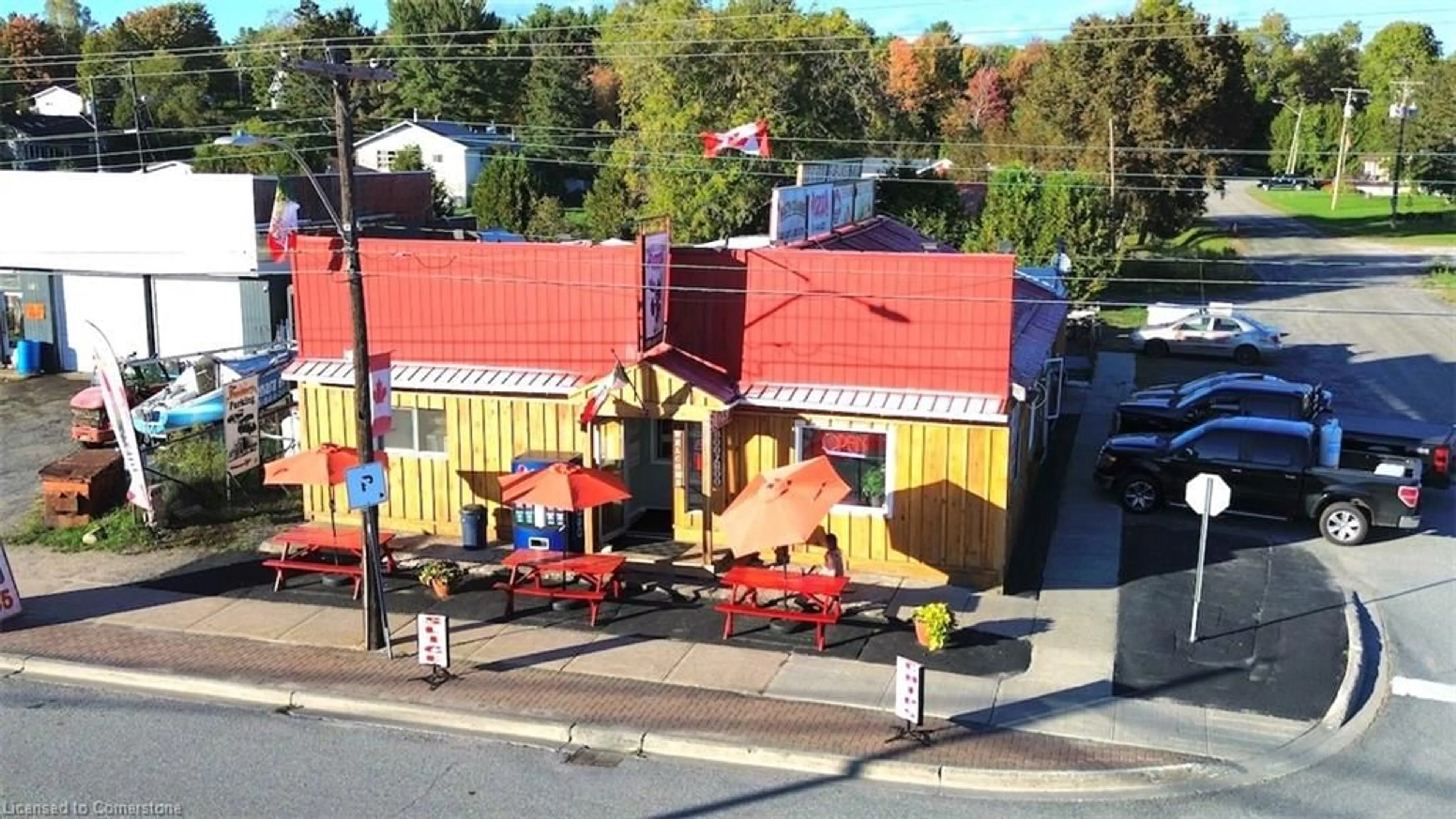 A pic from outside/outdoor area/front of a property/back of a property/a pic from drone, street for 101 Front St, Spanish Ontario P0P 2A0