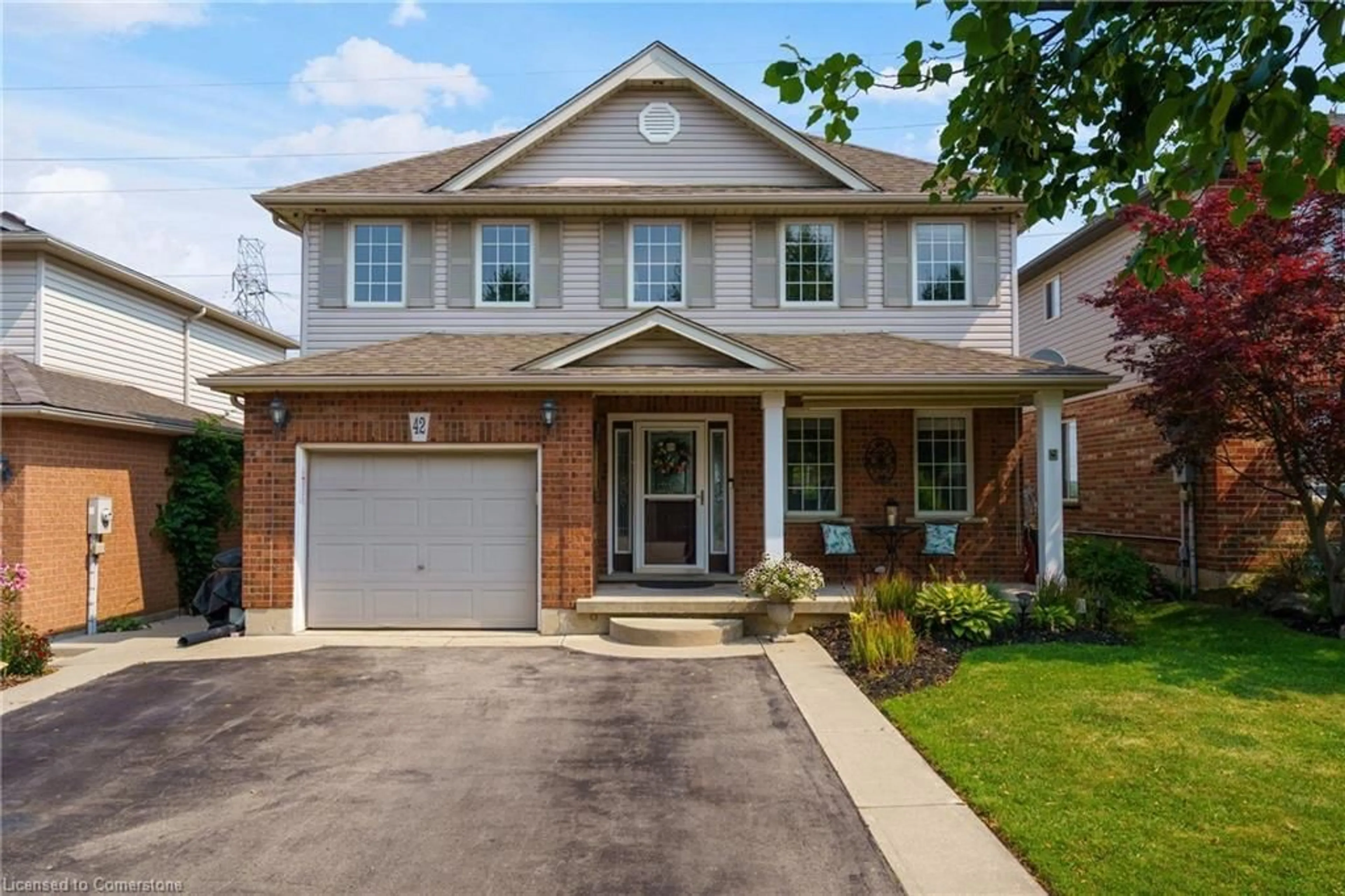 Home with brick exterior material, street for 42 Grassyplain Dr, Glanbrook Ontario L0R 1W0