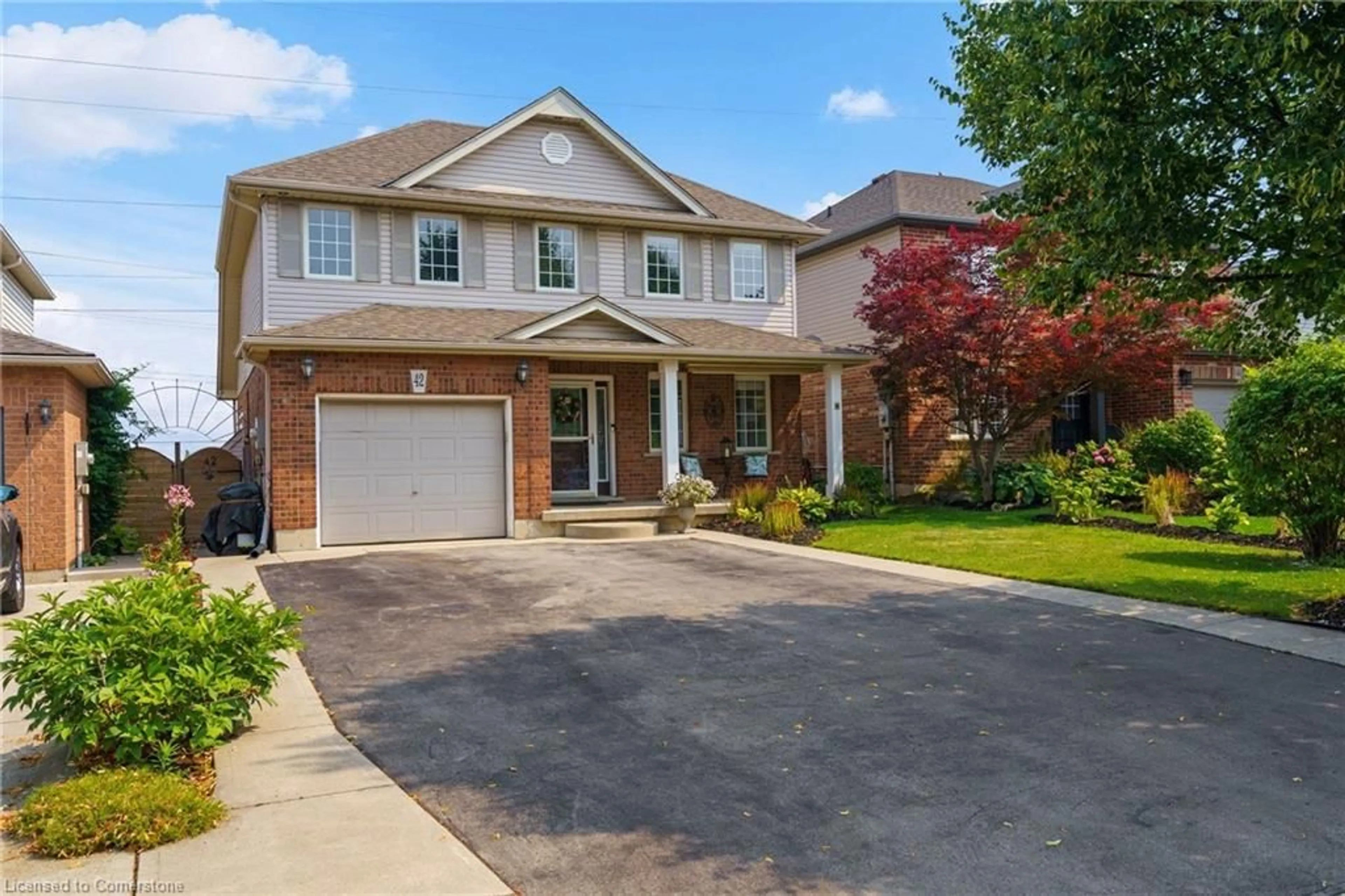Home with brick exterior material, street for 42 Grassyplain Dr, Glanbrook Ontario L0R 1W0