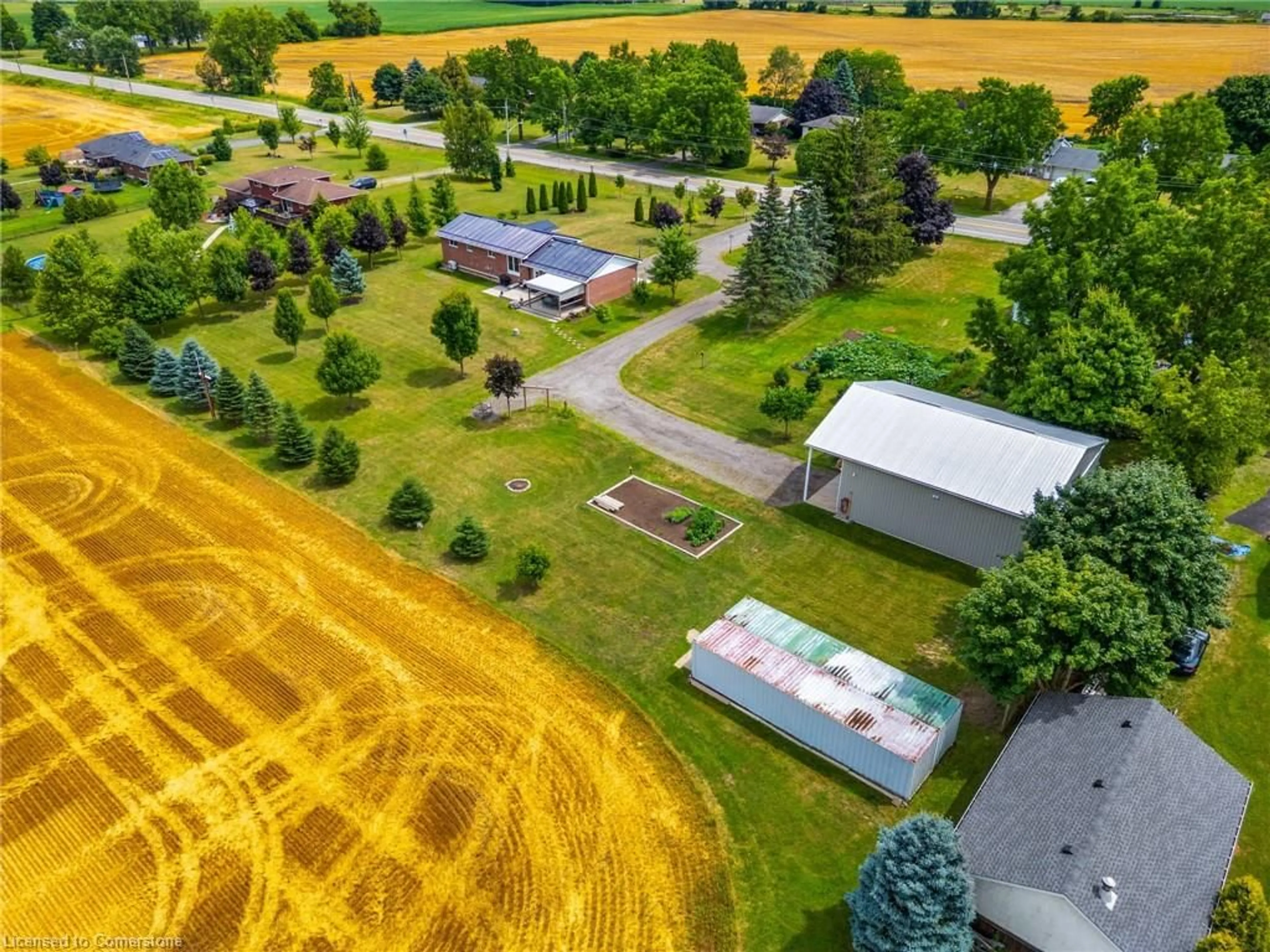 A pic from outside/outdoor area/front of a property/back of a property/a pic from drone, unknown for 991 Norfolk County Rd 19, Wilsonville Ontario N0E 1Z0